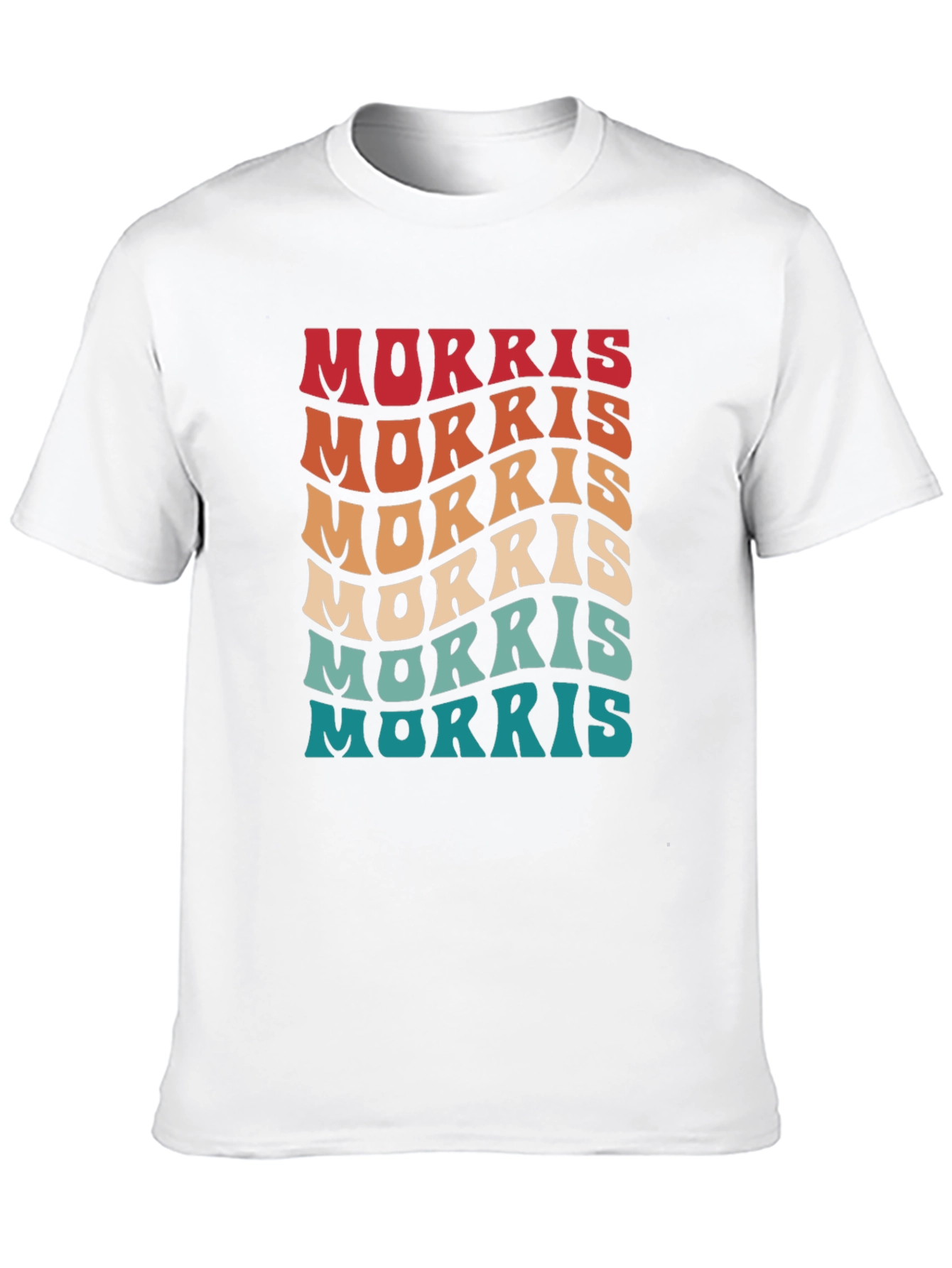 Retro Morris Wavy Text T-Shirt - Cool Graphic Tee
