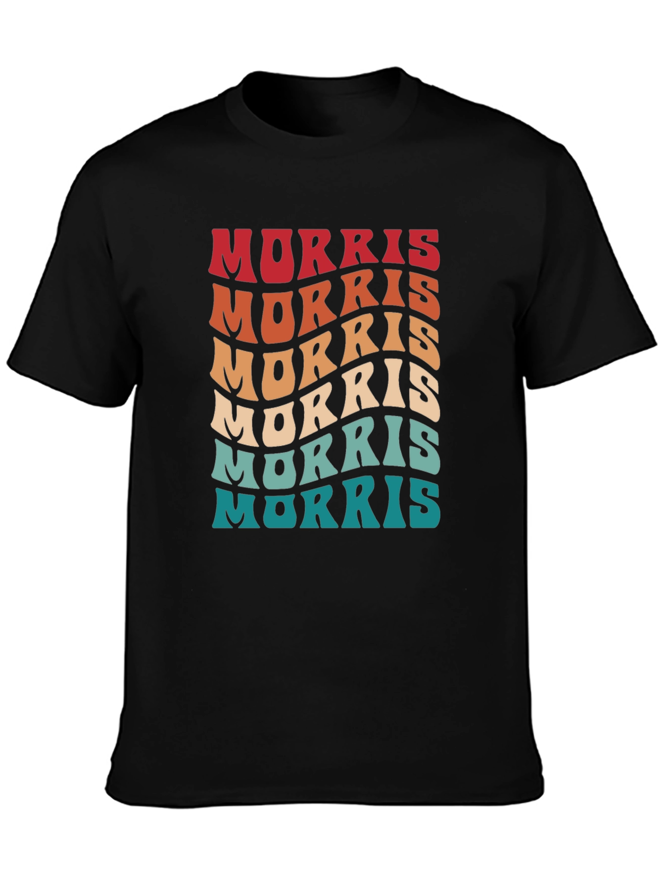 Retro Morris Wavy Text T-Shirt - Cool Graphic Tee