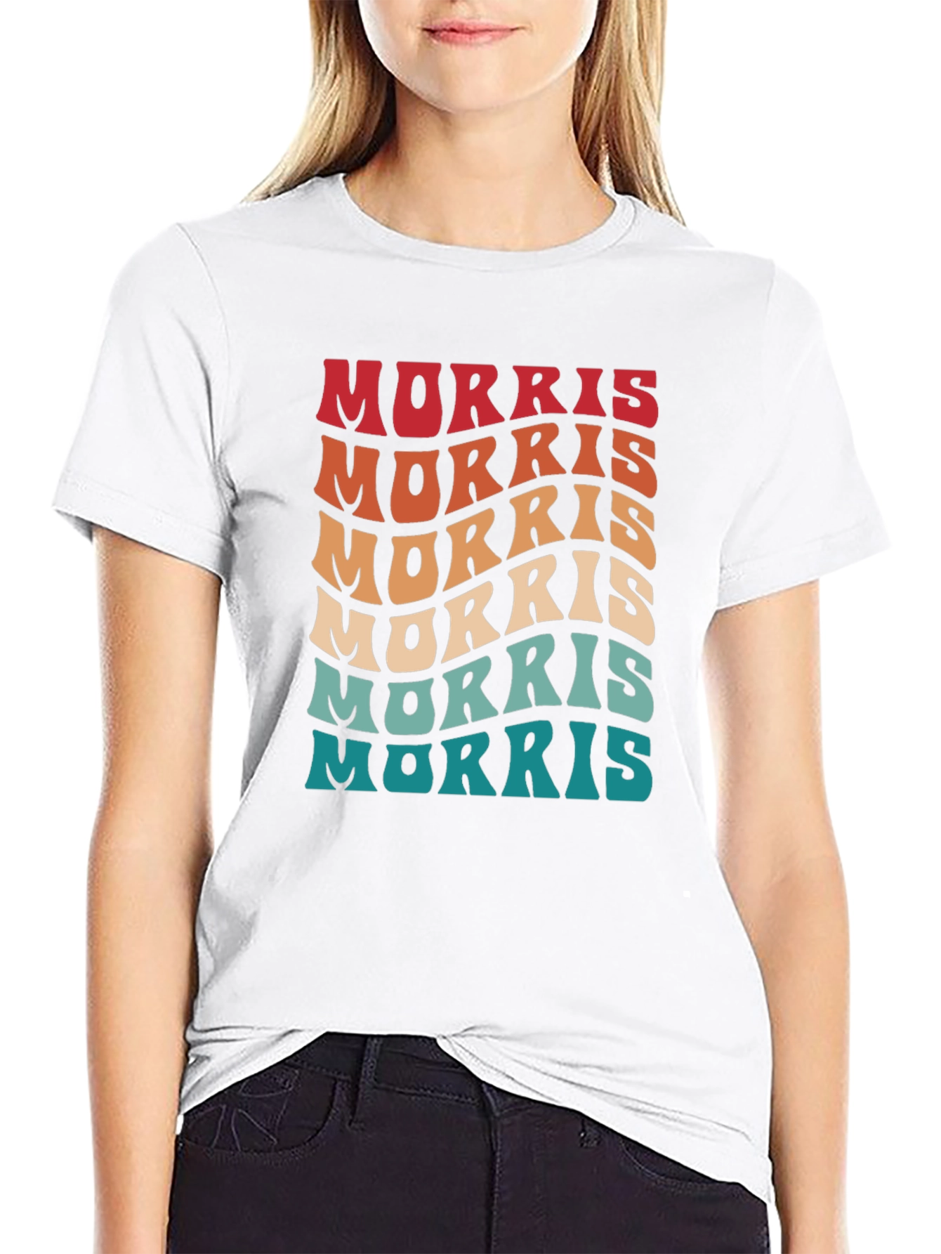 Retro Morris Wavy Text T-Shirt - Cool Graphic Tee