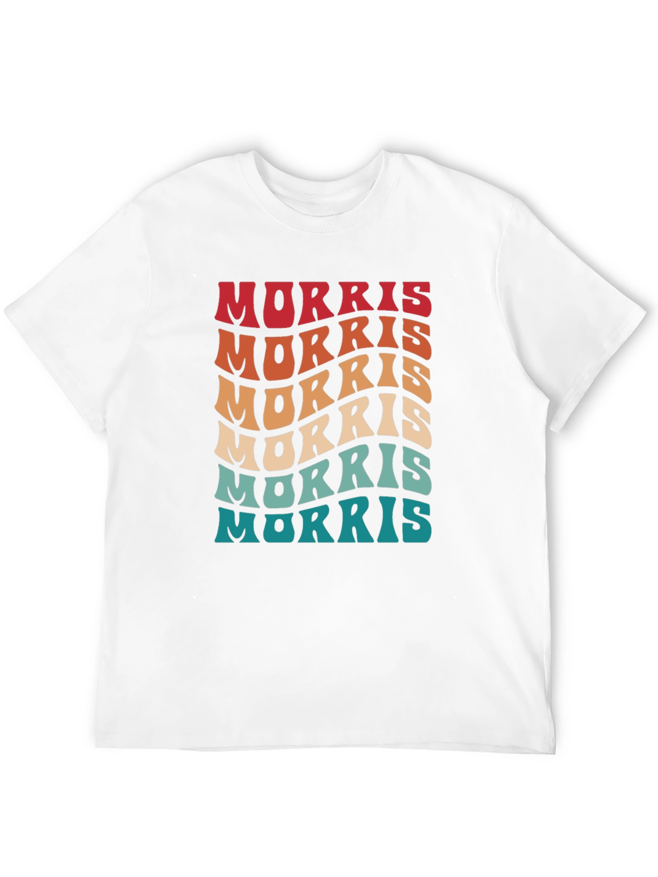 Retro Morris Wavy Text T-Shirt - Cool Graphic Tee