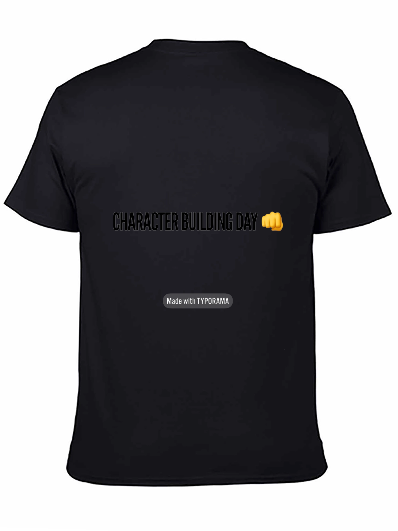 Character Building Day Black T-Shirt