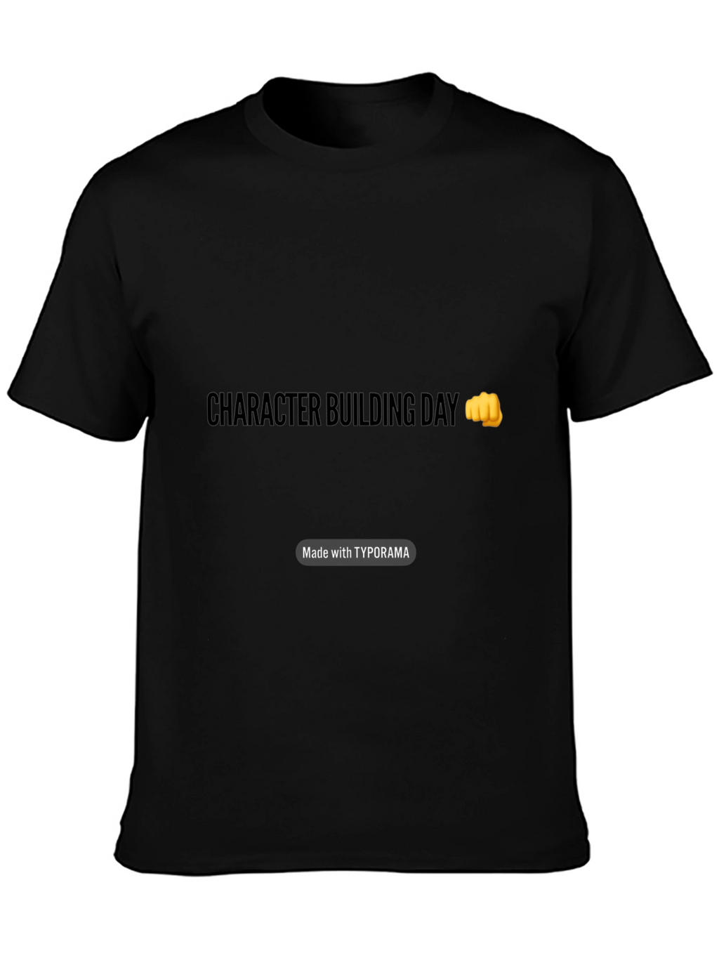 Character Building Day Black T-Shirt