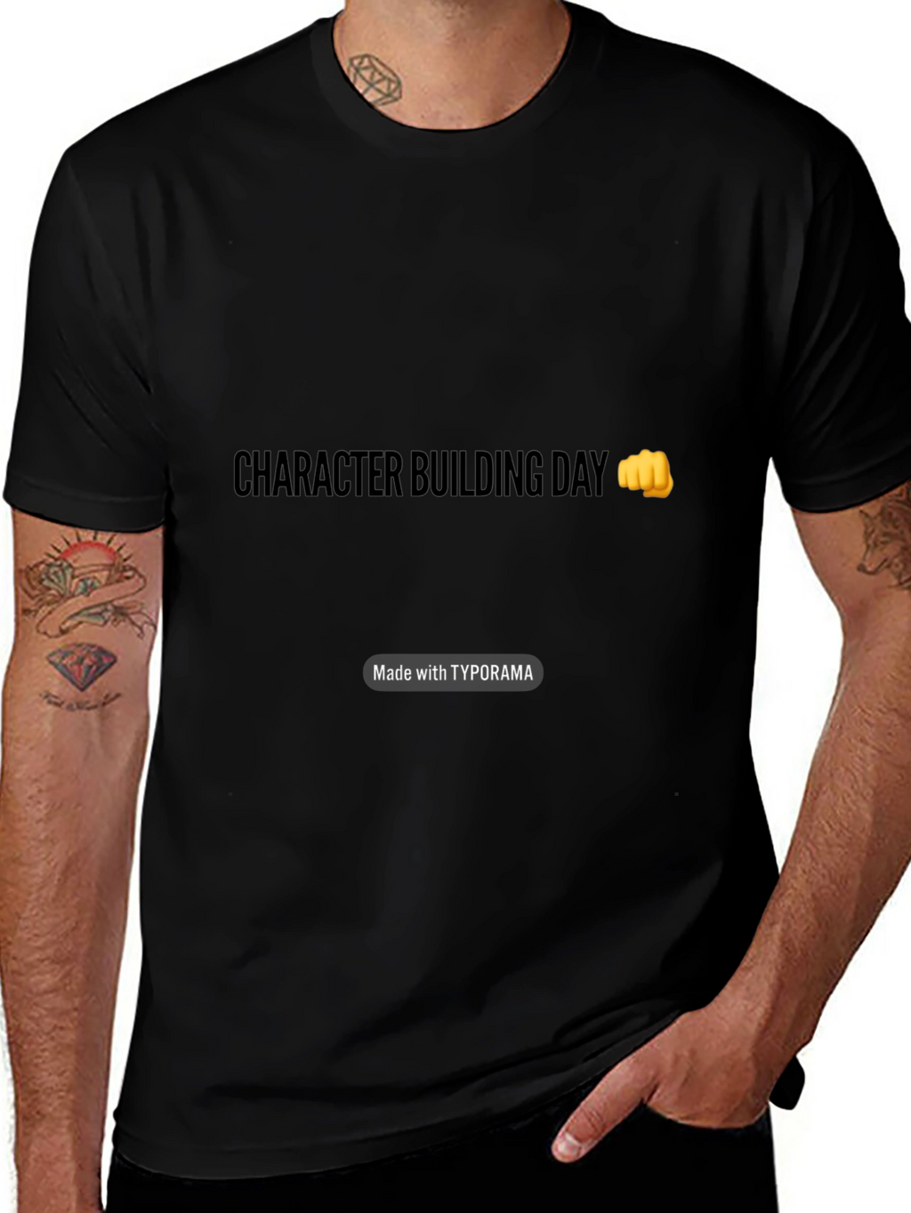 Character Building Day Black T-Shirt