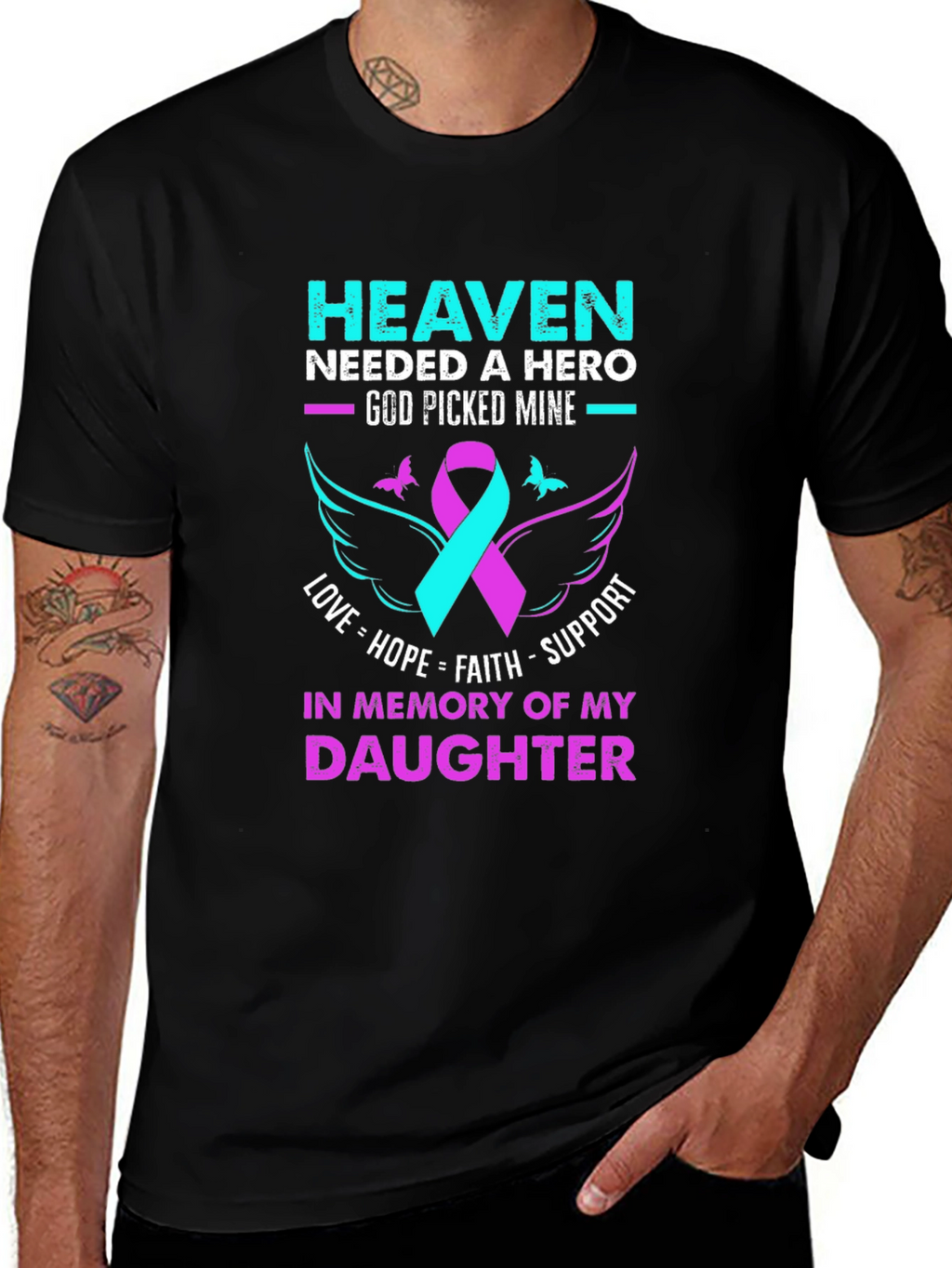 Heaven Needed A Hero Daughter Memorial T-Shirt
