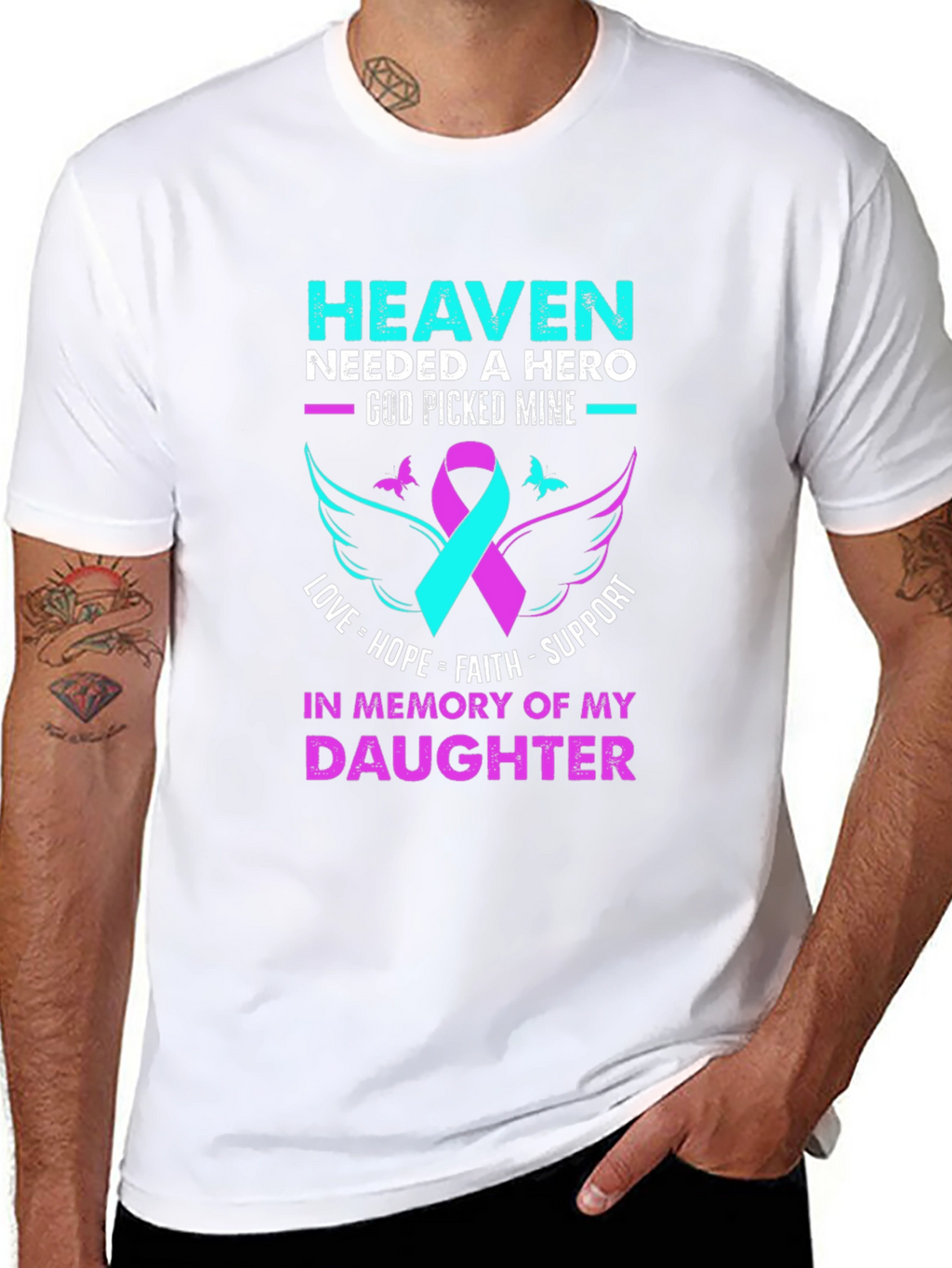 Heaven Needed A Hero Daughter Memorial T-Shirt