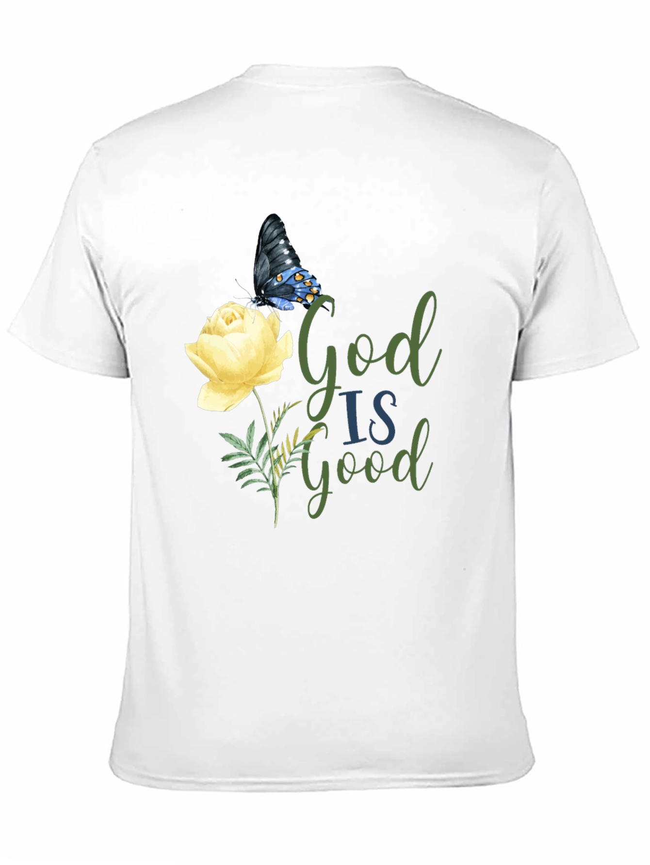 God Is Good Floral Butterfly Graphic Tee