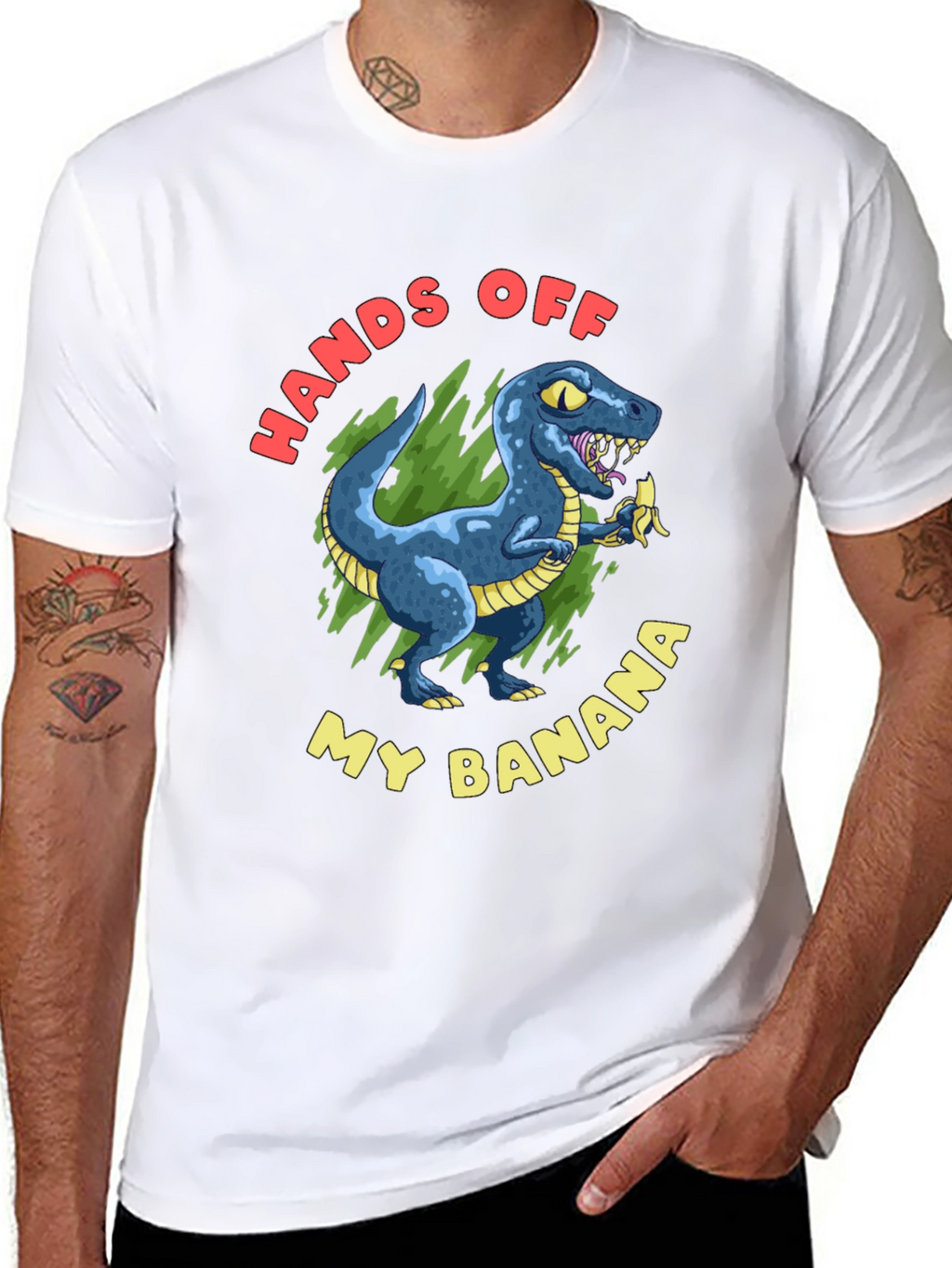 Hands Off My Banana T-Rex Graphic Tee