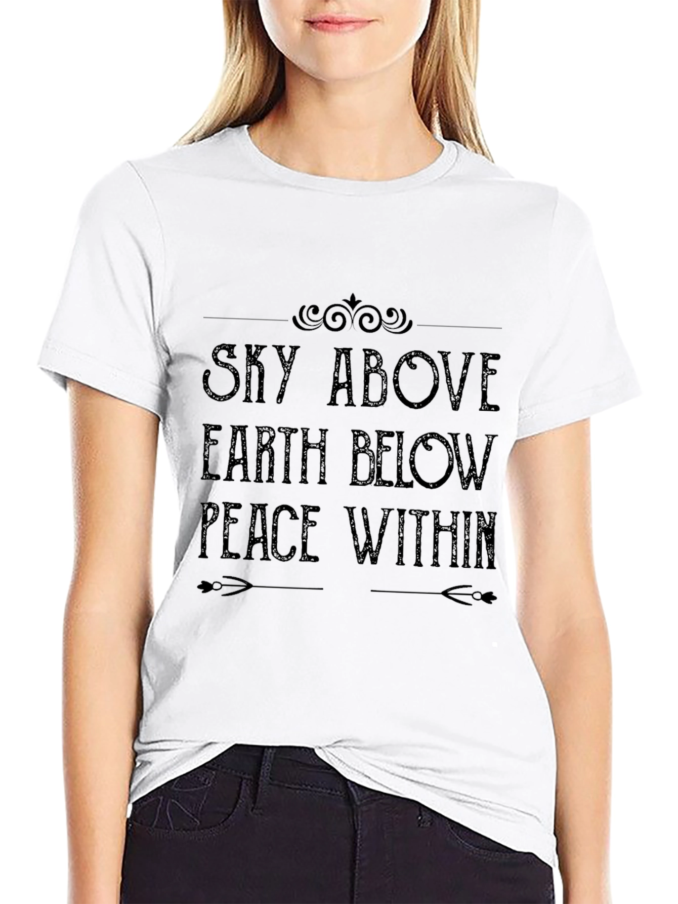 Sky Above Earth Below Graphic Tee - Mens Black T-Shirt