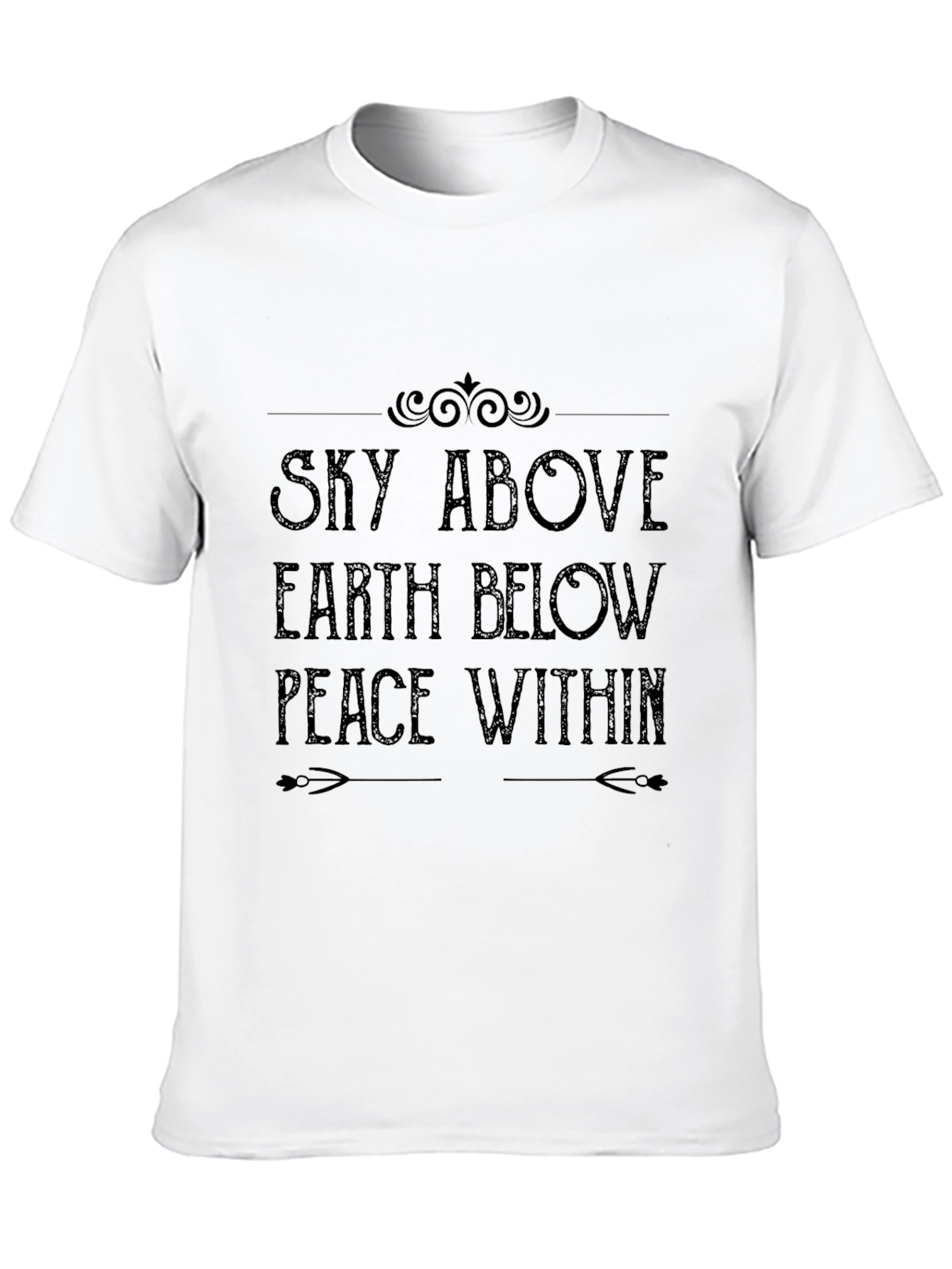 Sky Above Earth Below Graphic Tee - Mens Black T-Shirt
