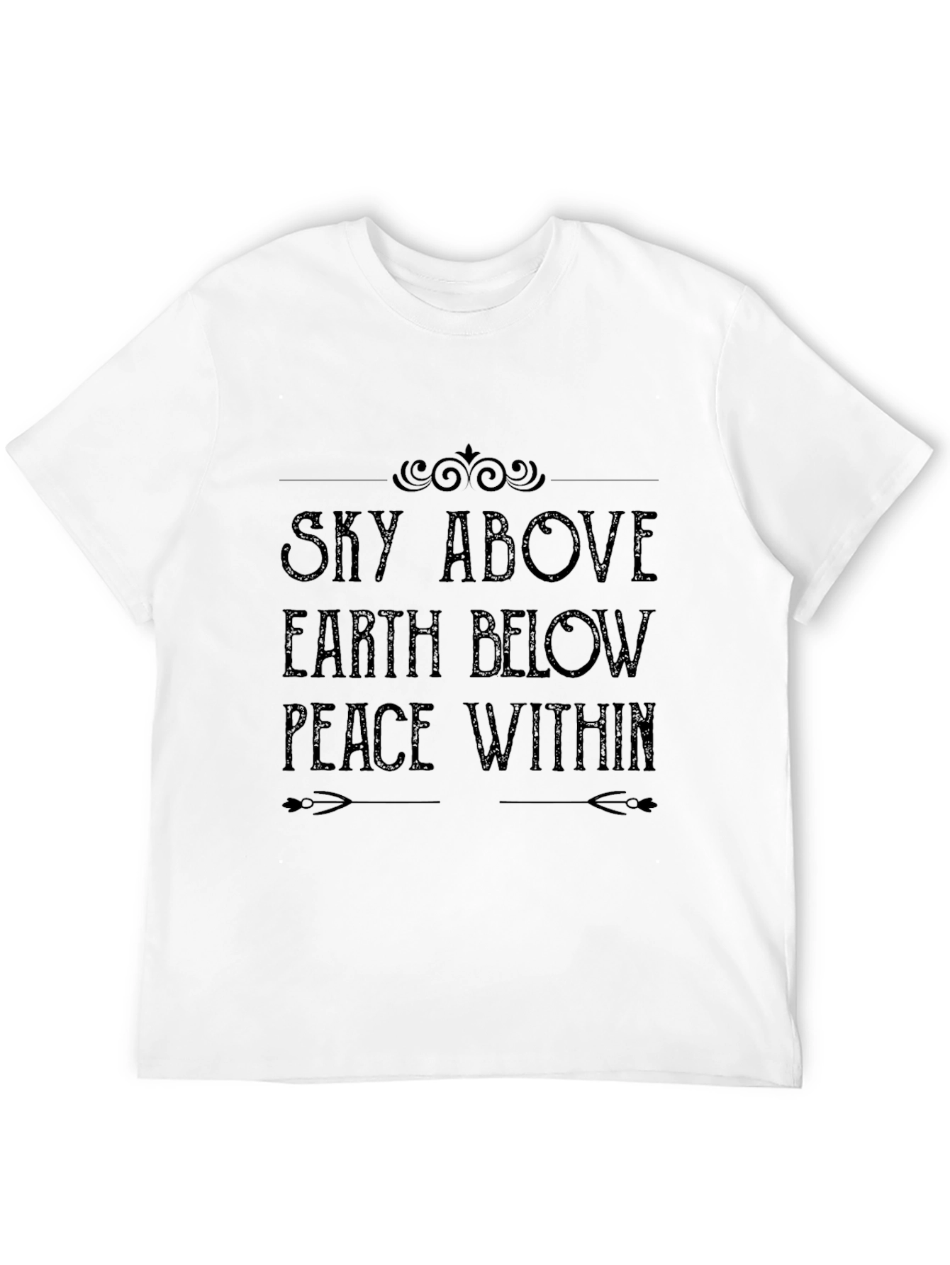 Sky Above Earth Below Graphic Tee - Mens Black T-Shirt