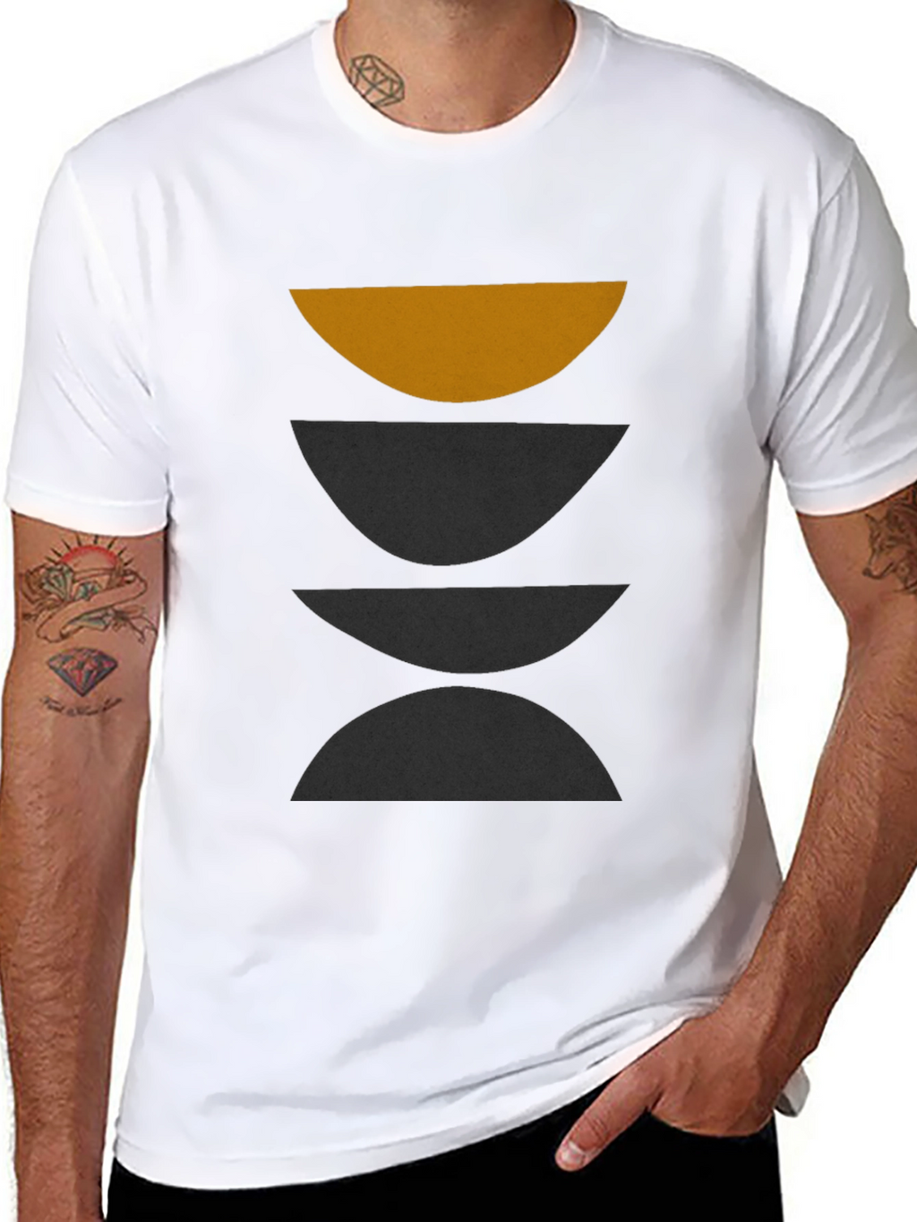Minimalist Geometric Graphic Print T-Shirt