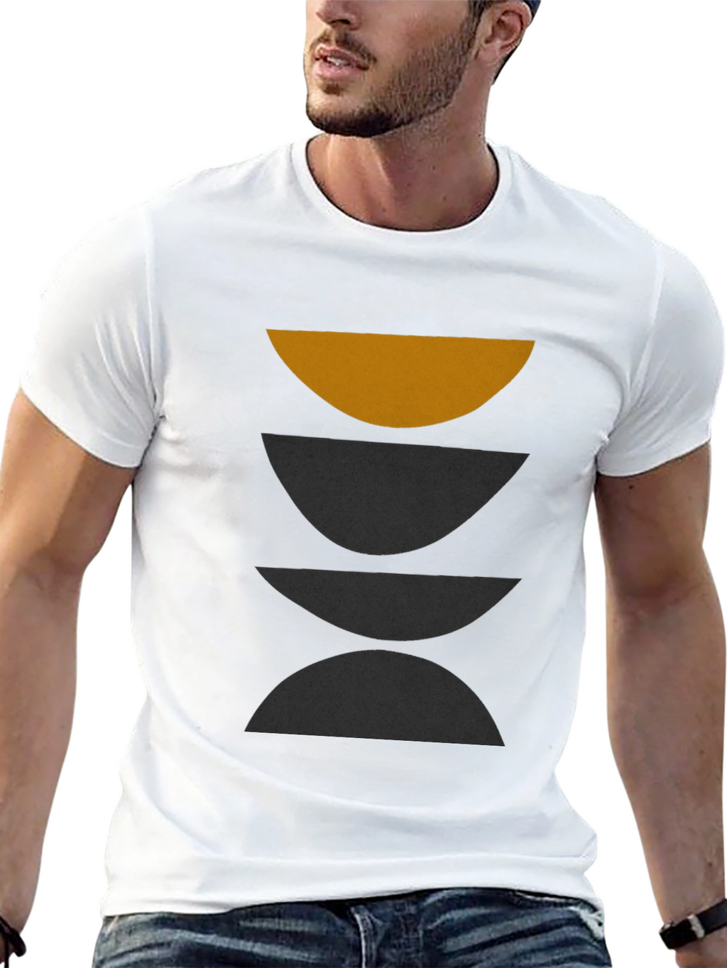 Minimalist Geometric Graphic Print T-Shirt