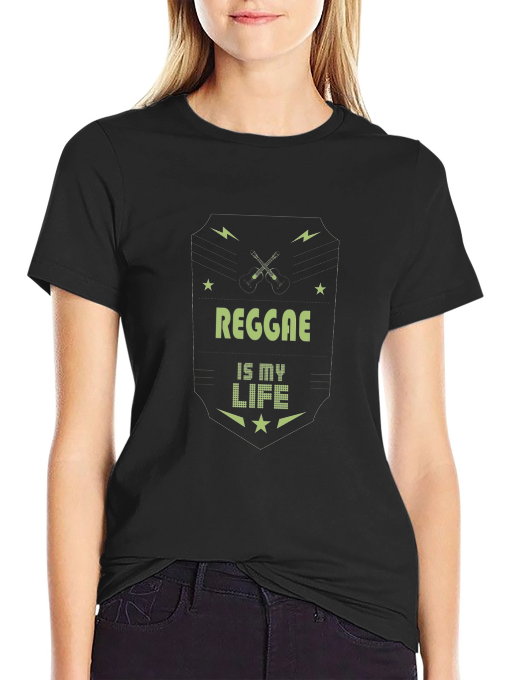 Reggae is My Life Tee - Black Graphic T-Shirt