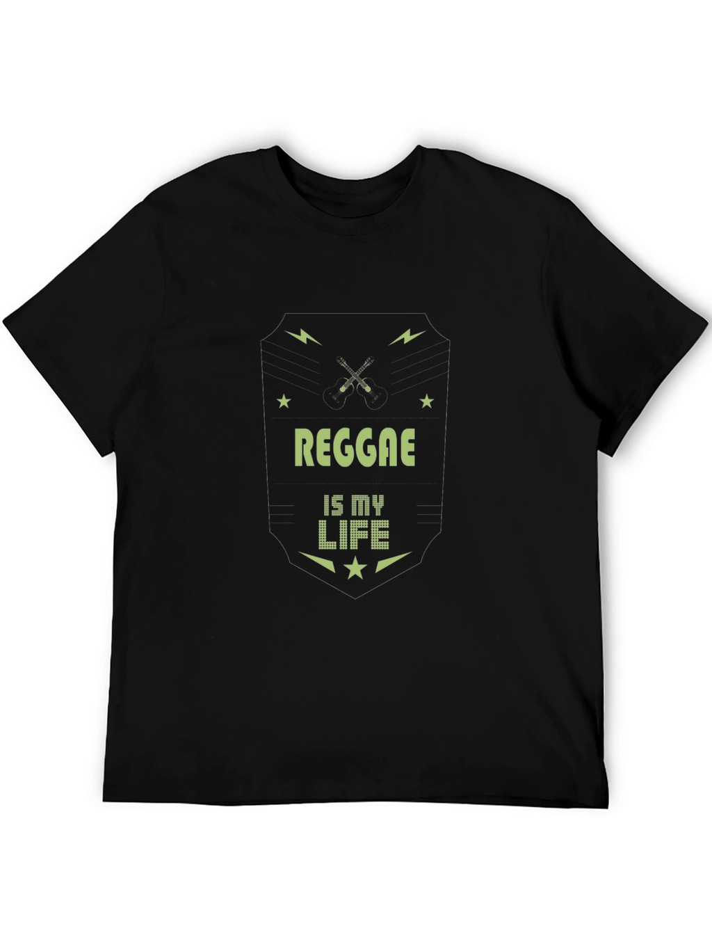 Reggae is My Life Tee - Black Graphic T-Shirt