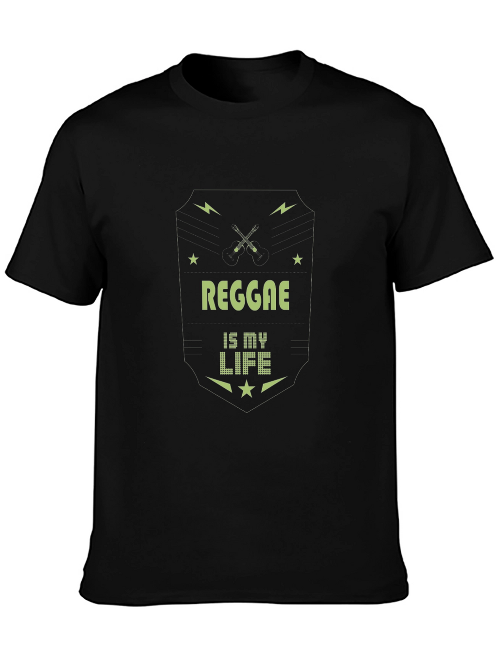 Reggae is My Life Tee - Black Graphic T-Shirt