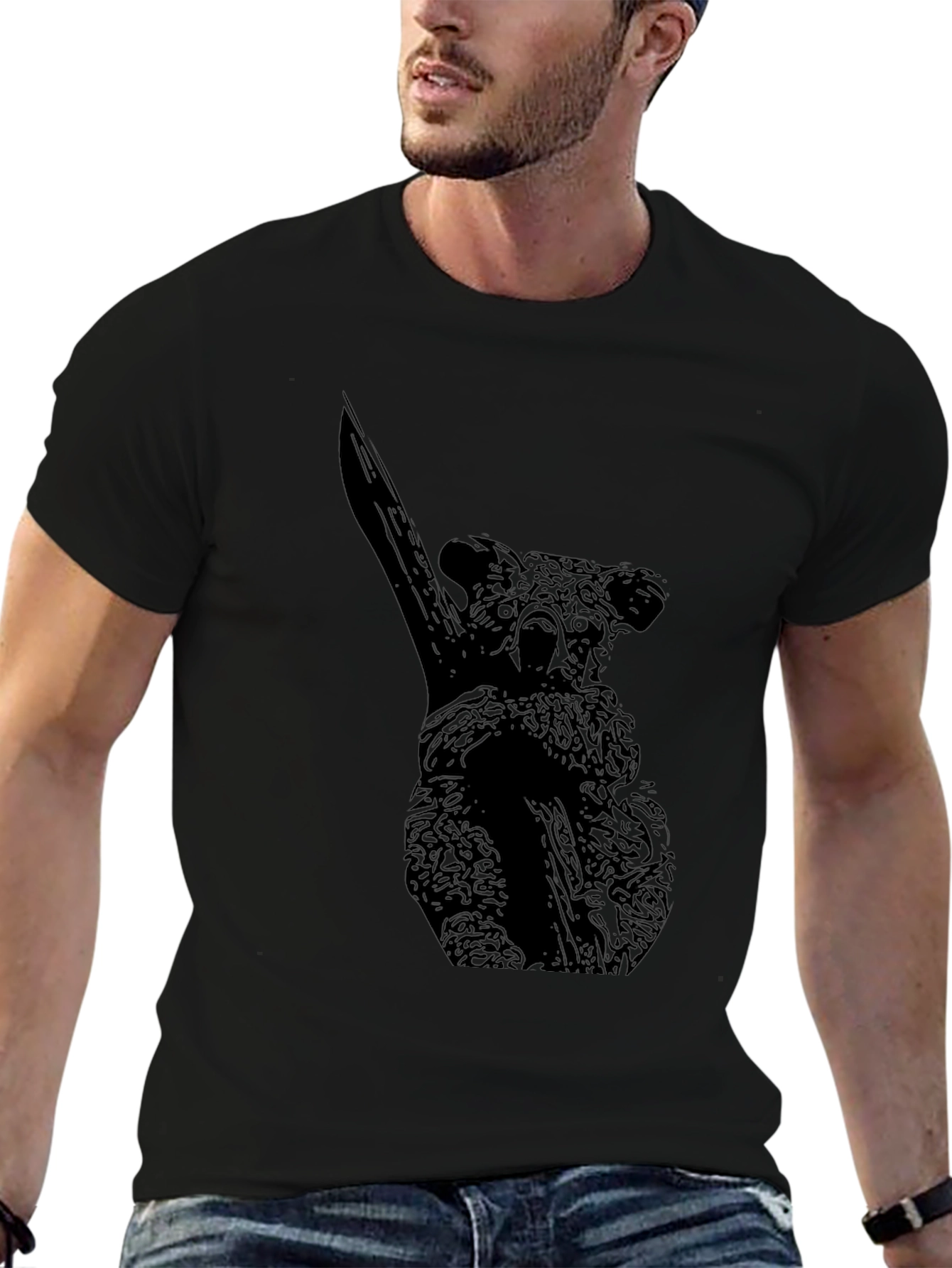 Koala Graphic Tee - Black Cotton Blend