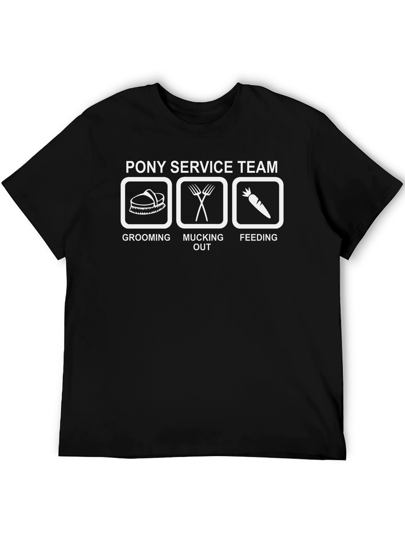 Pony Service Team T-Shirt - Grooming Mucking Feeding