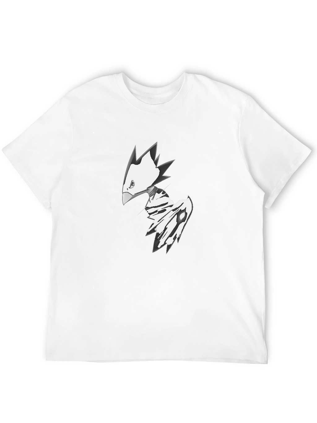 Abstract Bird Graphic Tee - Black
