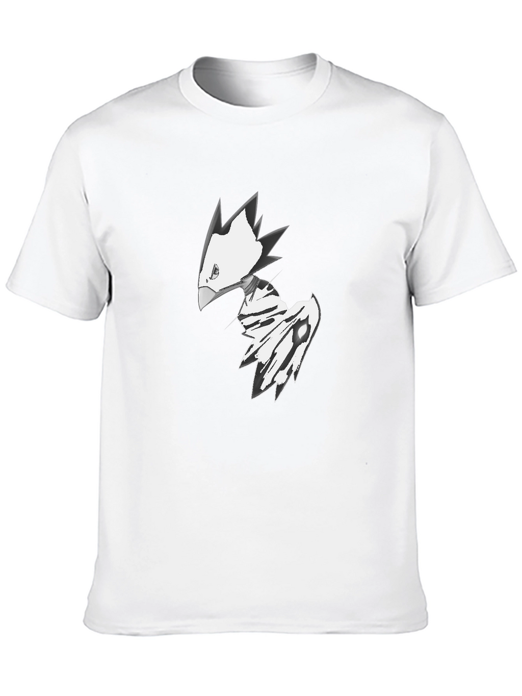 Abstract Bird Graphic Tee - Black
