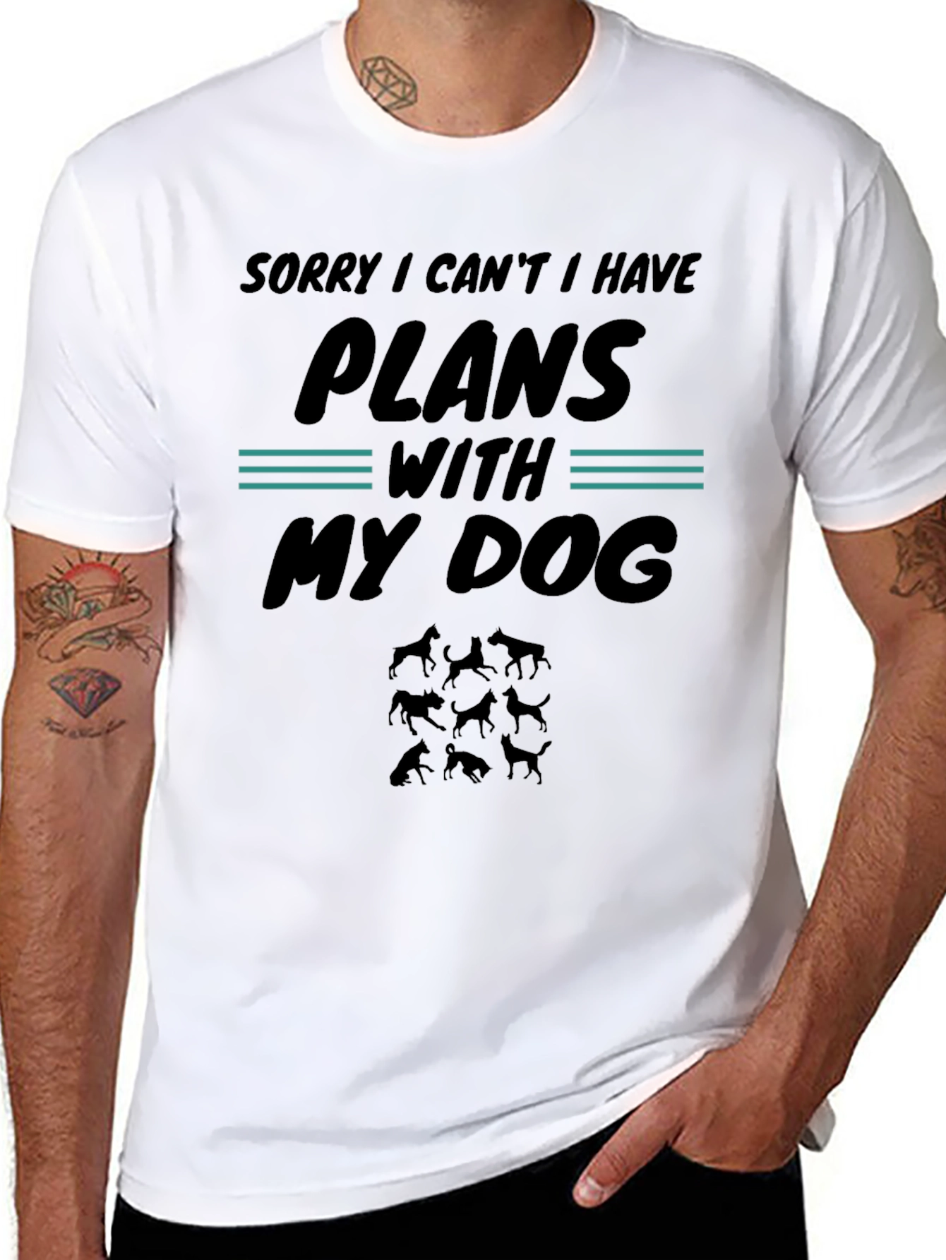Dog Plans Graphic Tee - Sorry I Cant I Have Plans With My Dog