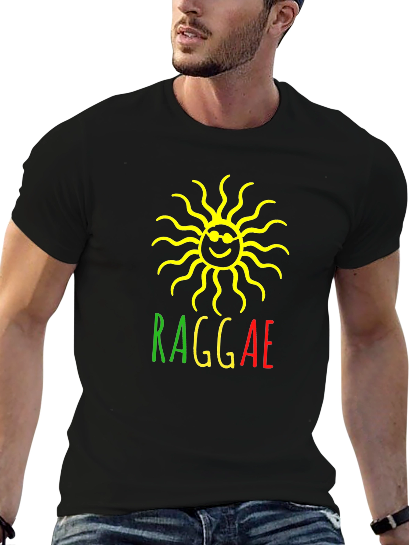 Rasta Reggae Sun Graphic T-Shirt