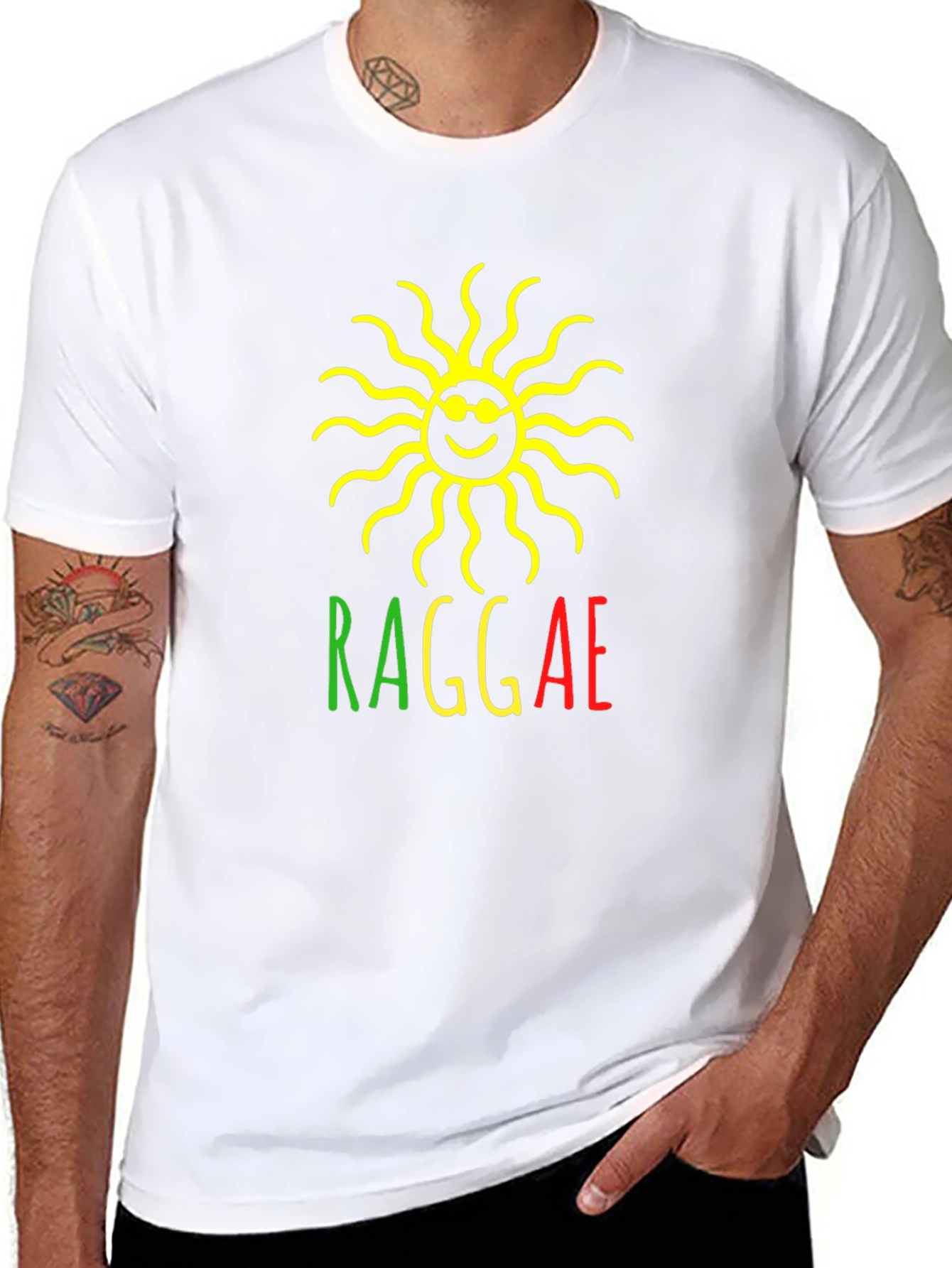 Rasta Reggae Sun Graphic T-Shirt