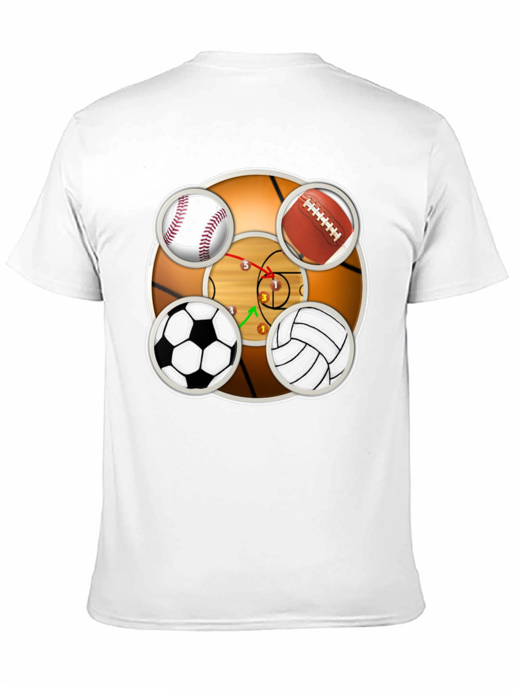Sports Balls Graphic Print T-Shirt