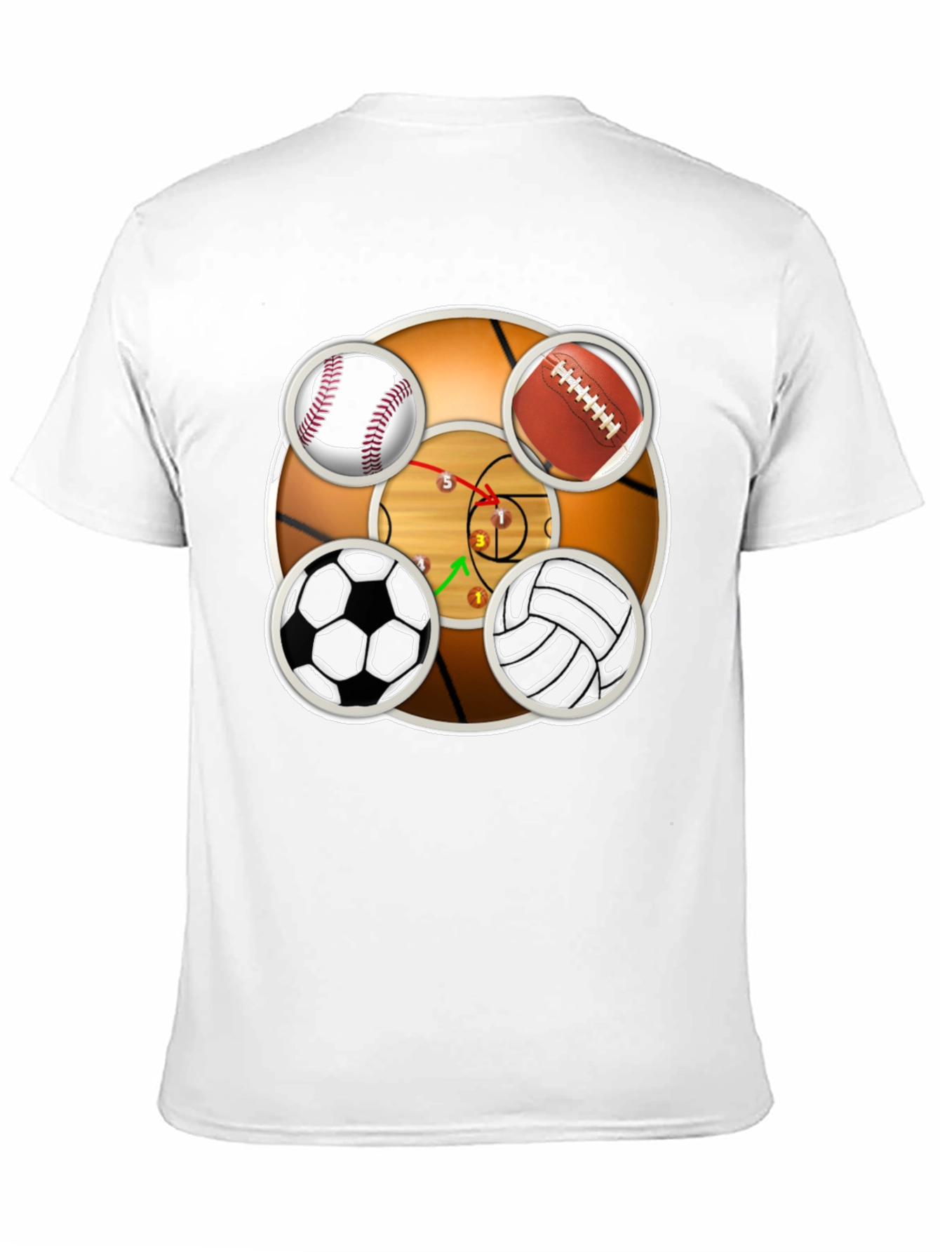 Sports Balls Graphic Print T-Shirt