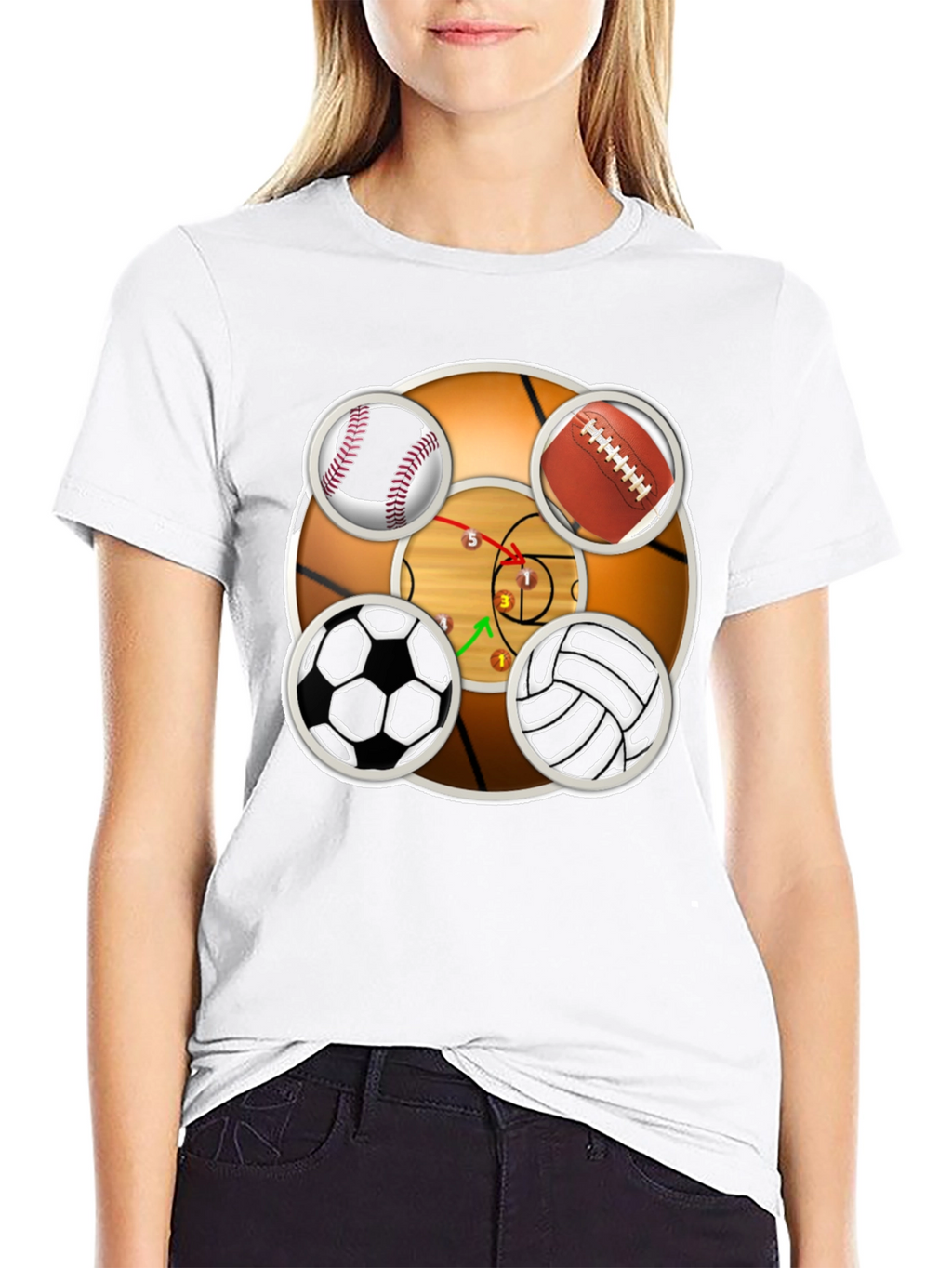 Sports Balls Graphic Print T-Shirt