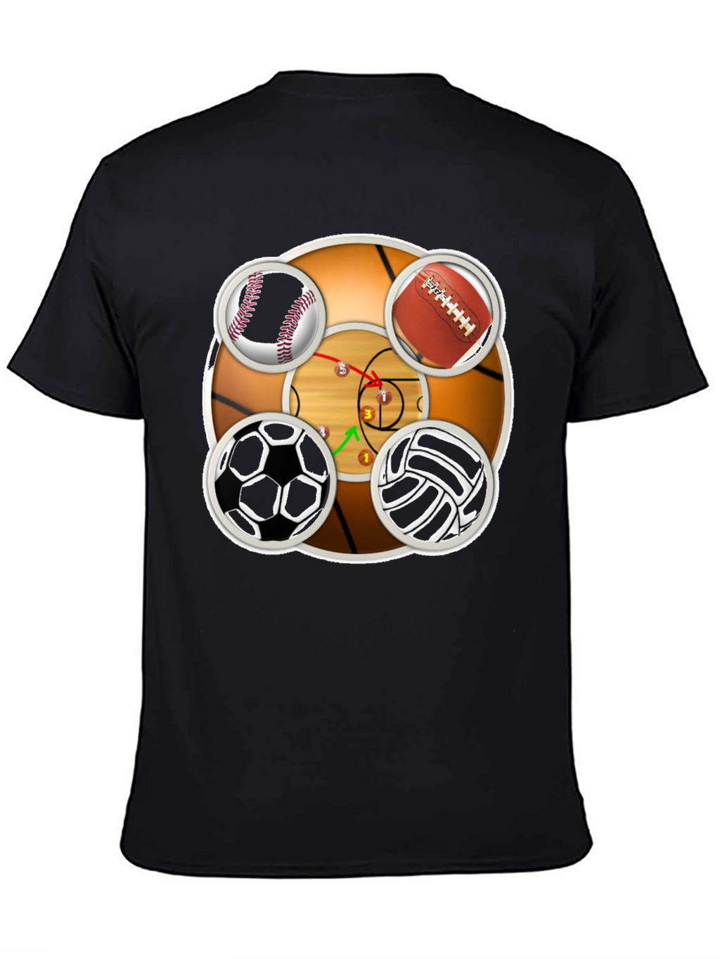 Sports Balls Graphic Print T-Shirt