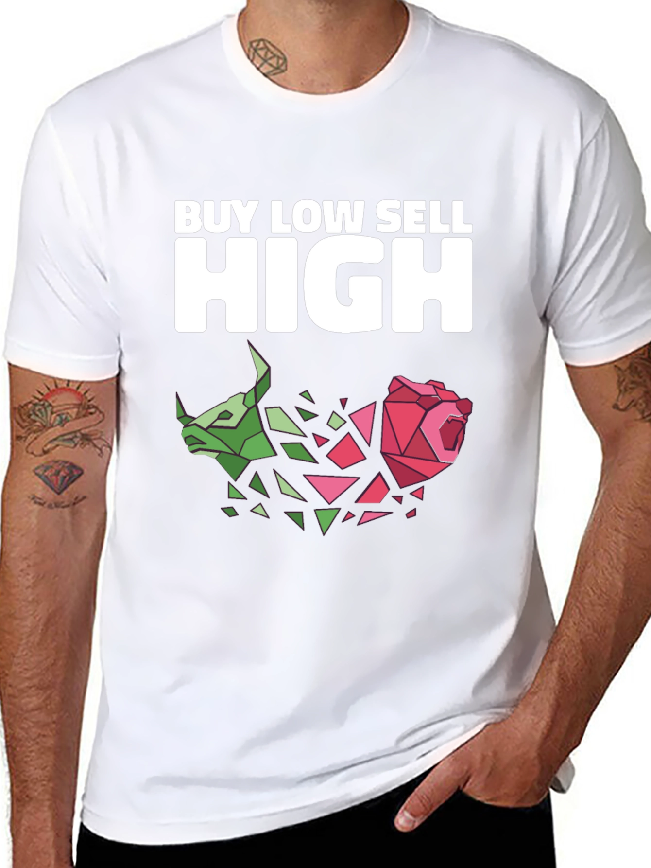 Buy Low Sell High Graphic T-Shirt - Stock Market Tee