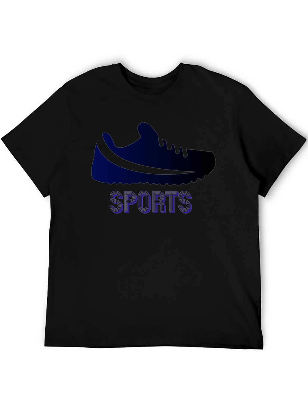 Sports Shoe Graphic Tee - Black Cotton Blend