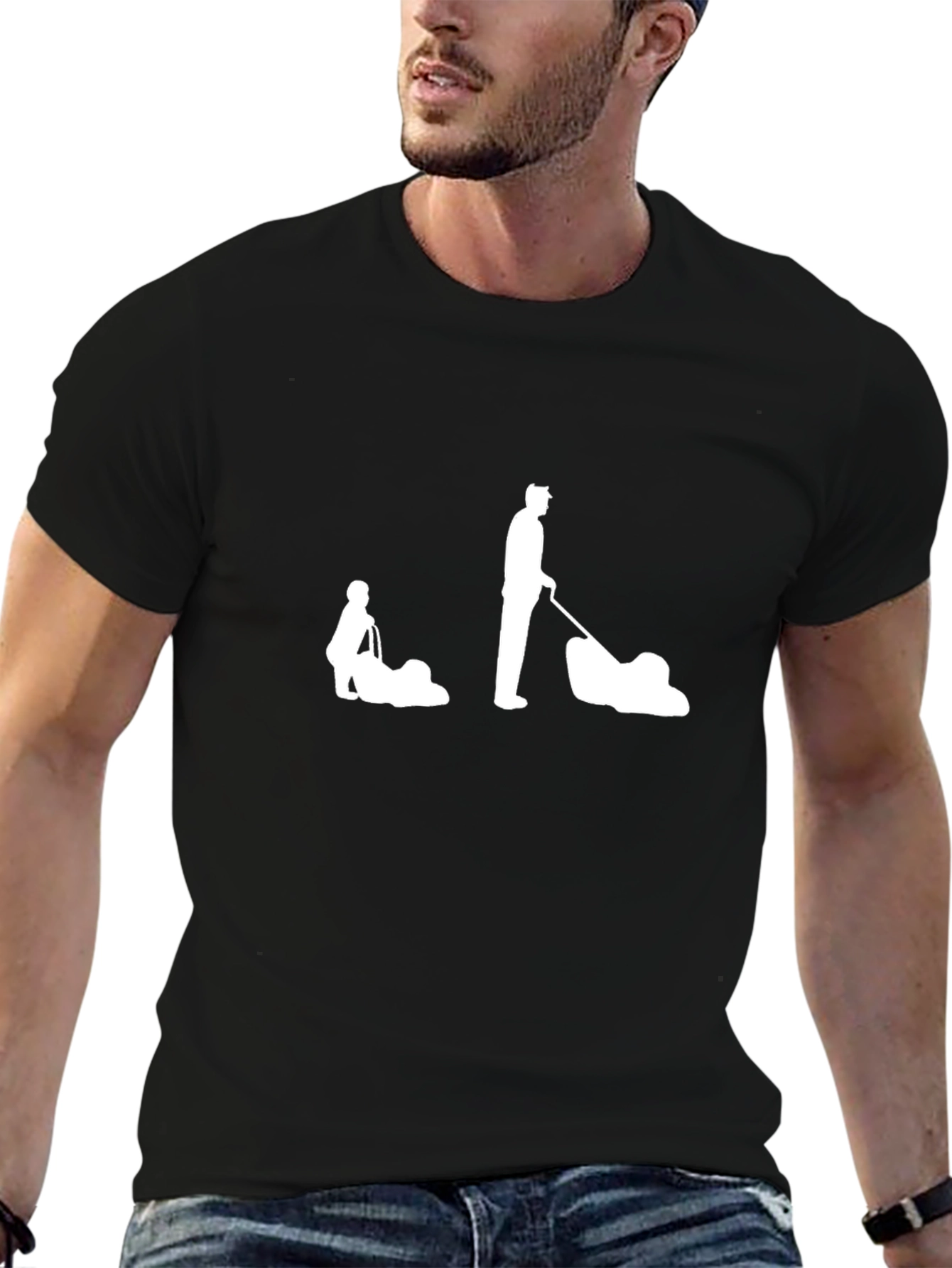 Funny Lawn Mower Graphic T-Shirt