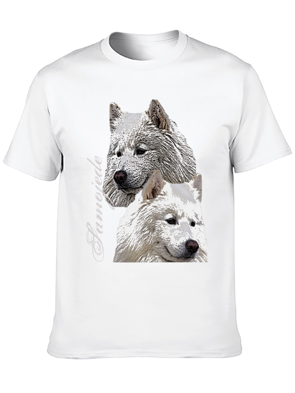 Samojede Dog Graphic Tee - Unisex Black T-Shirt