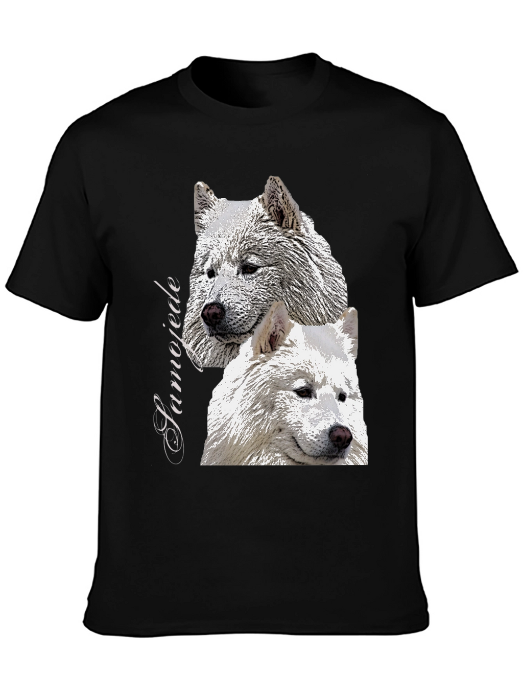 Samojede Dog Graphic Tee - Unisex Black T-Shirt