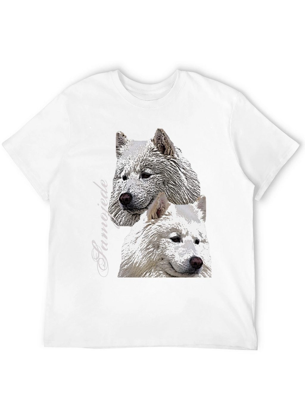 Samojede Dog Graphic Tee - Unisex Black T-Shirt