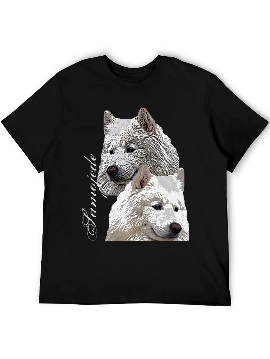 Samojede Dog Graphic Tee - Unisex Black T-Shirt