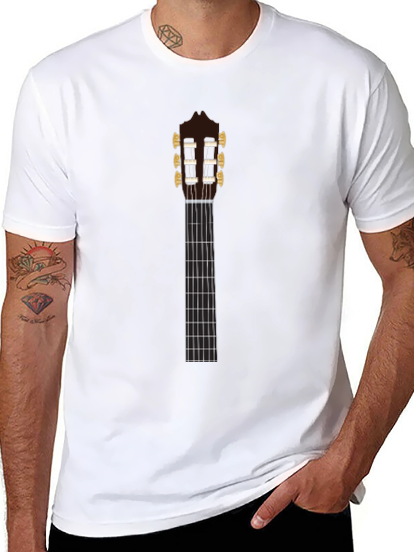 Guitar Fretboard Graphic Tee - Black