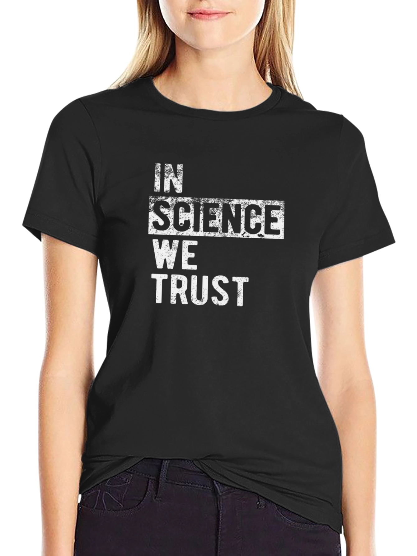 In Science We Trust Graphic Tee - Black