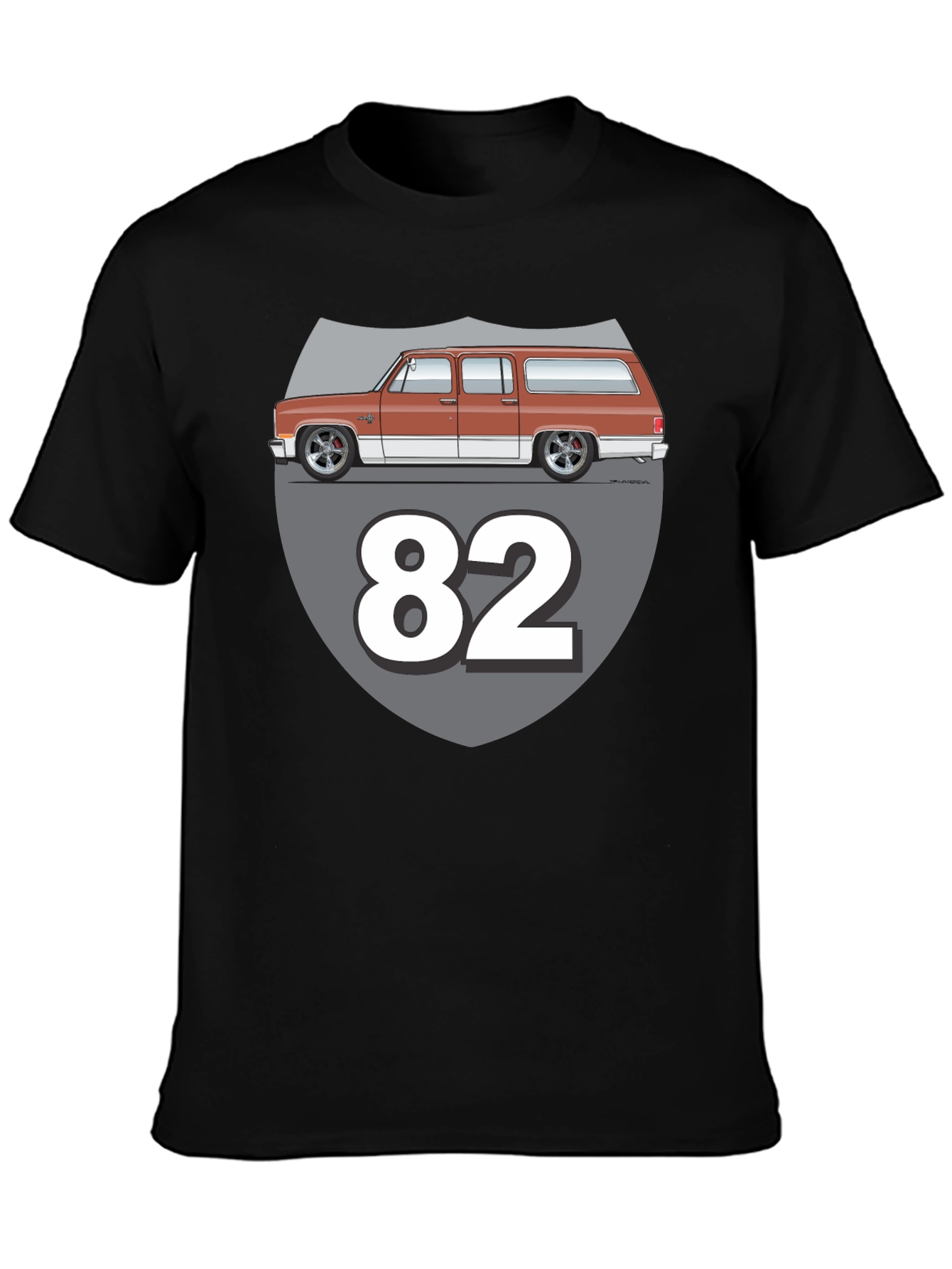 Retro 82 Car Graphic T-Shirt - Classic Design