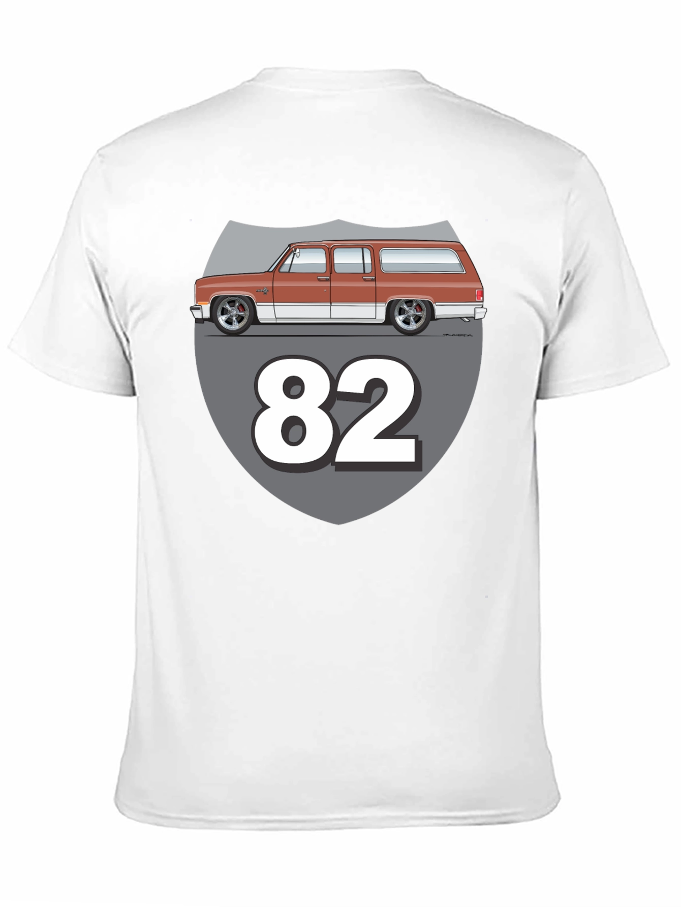 Retro 82 Car Graphic T-Shirt - Classic Design