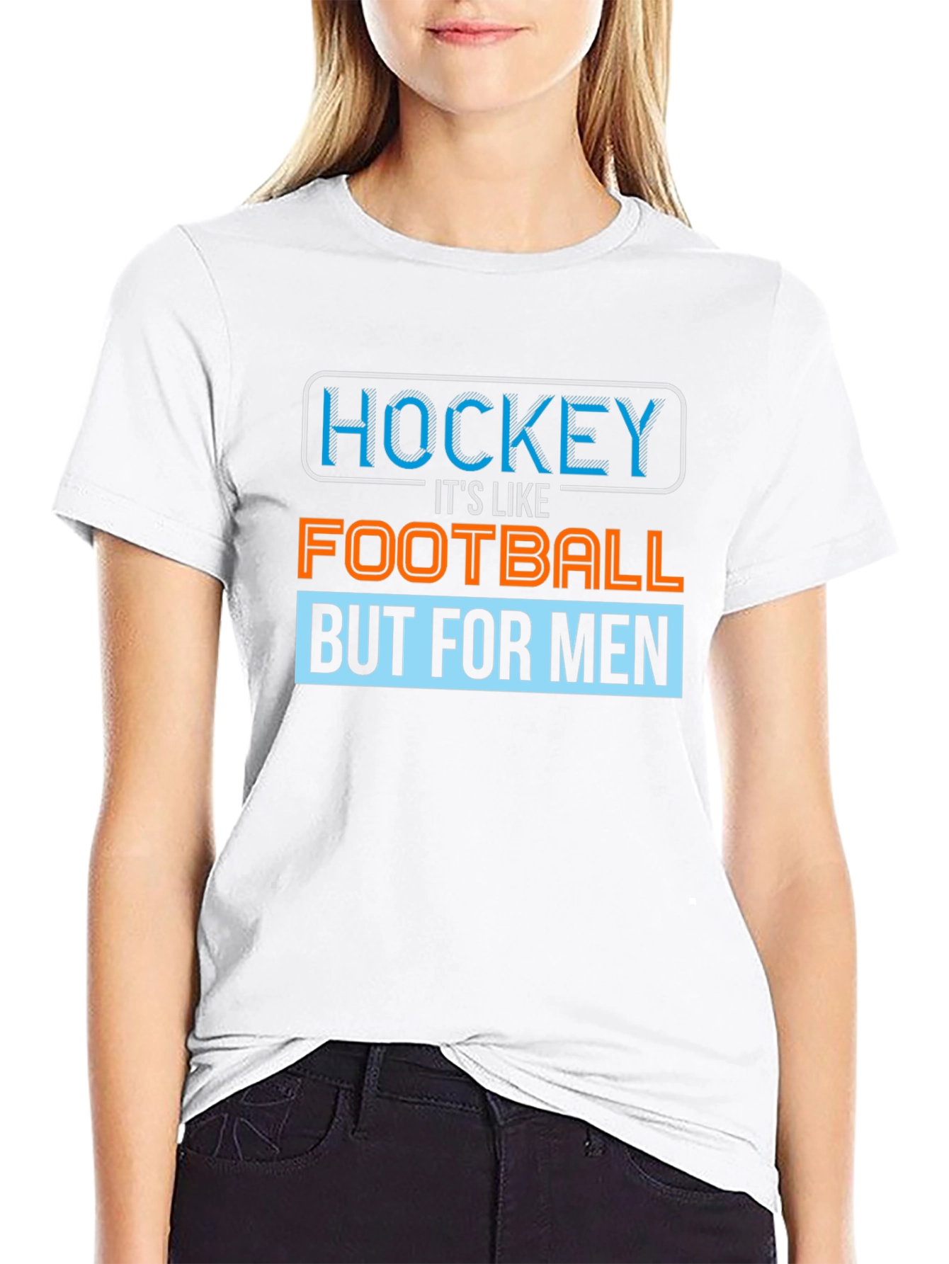 Hockey vs Football Mens T-Shirt