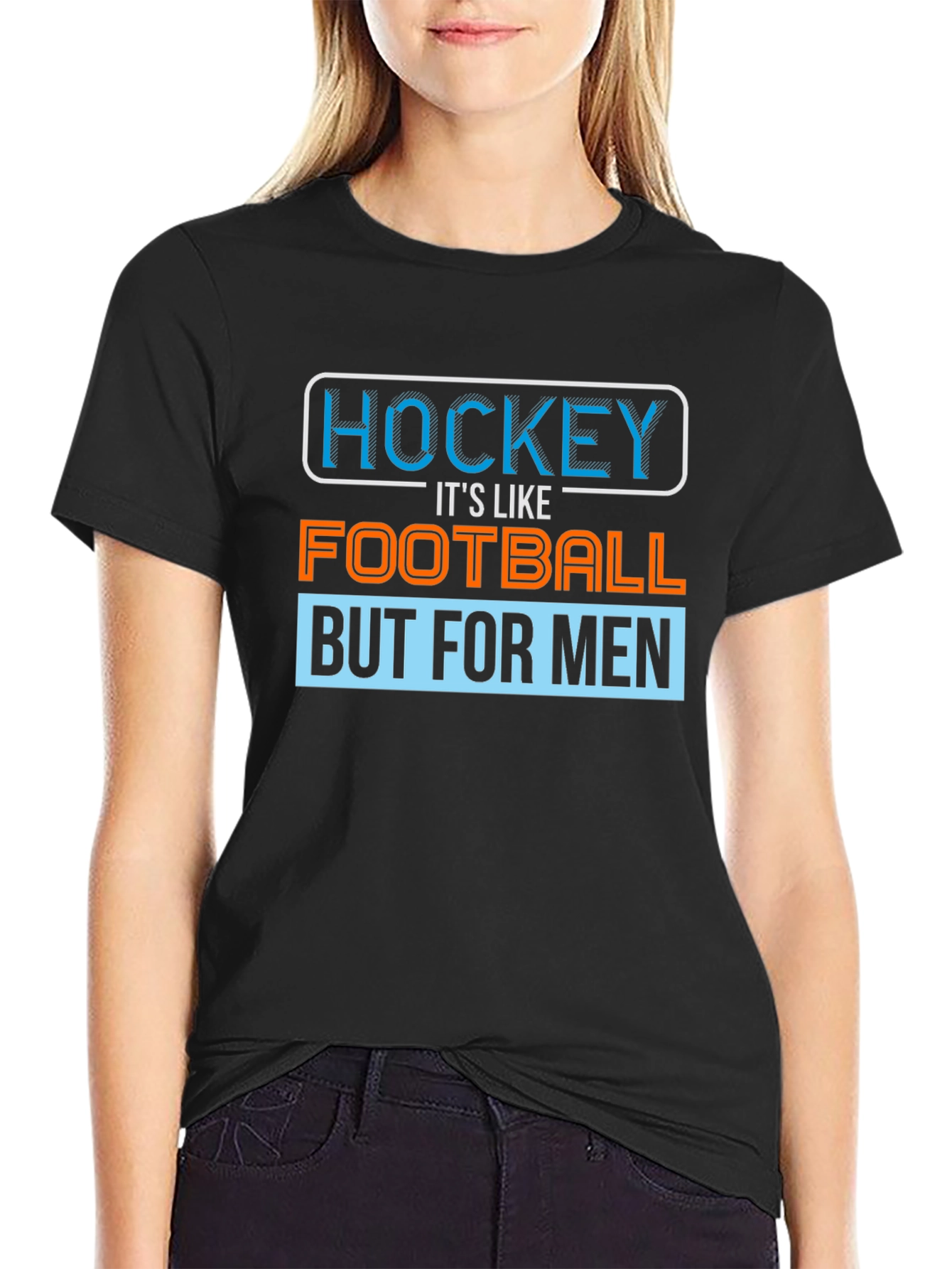 Hockey vs Football Mens T-Shirt