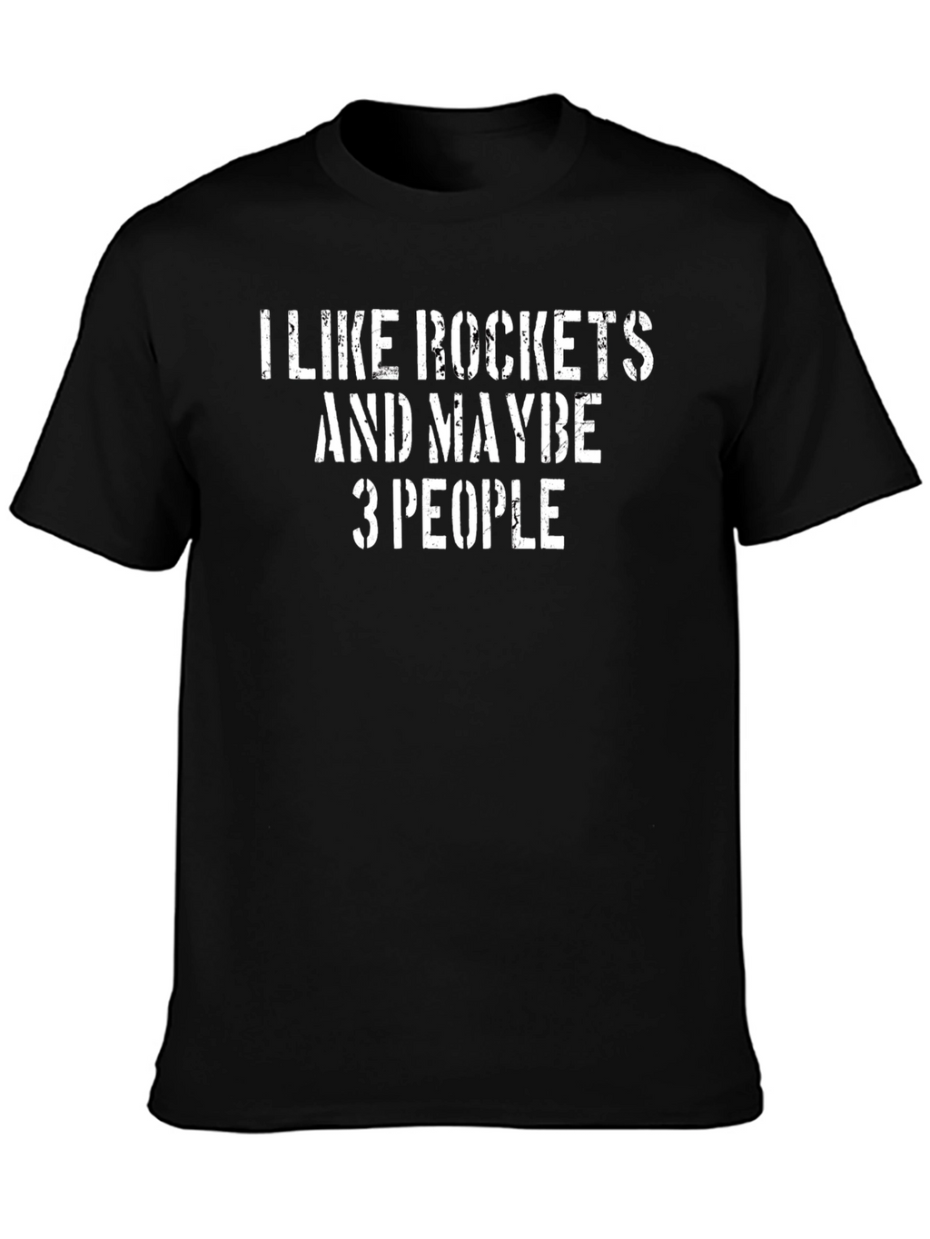 Rockets & People Graphic T-Shirt - Black