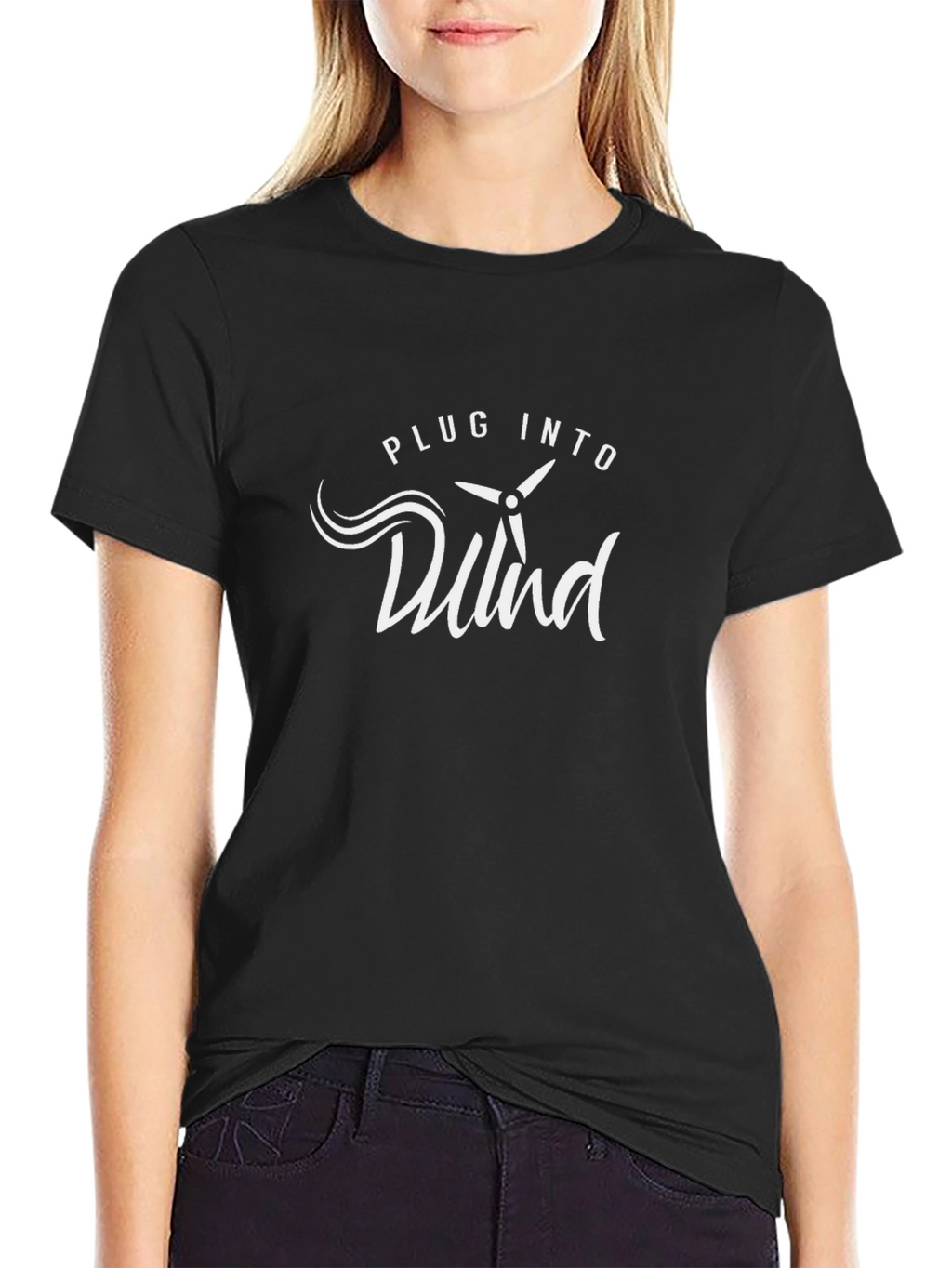 Plug Into Wind Black T-Shirt