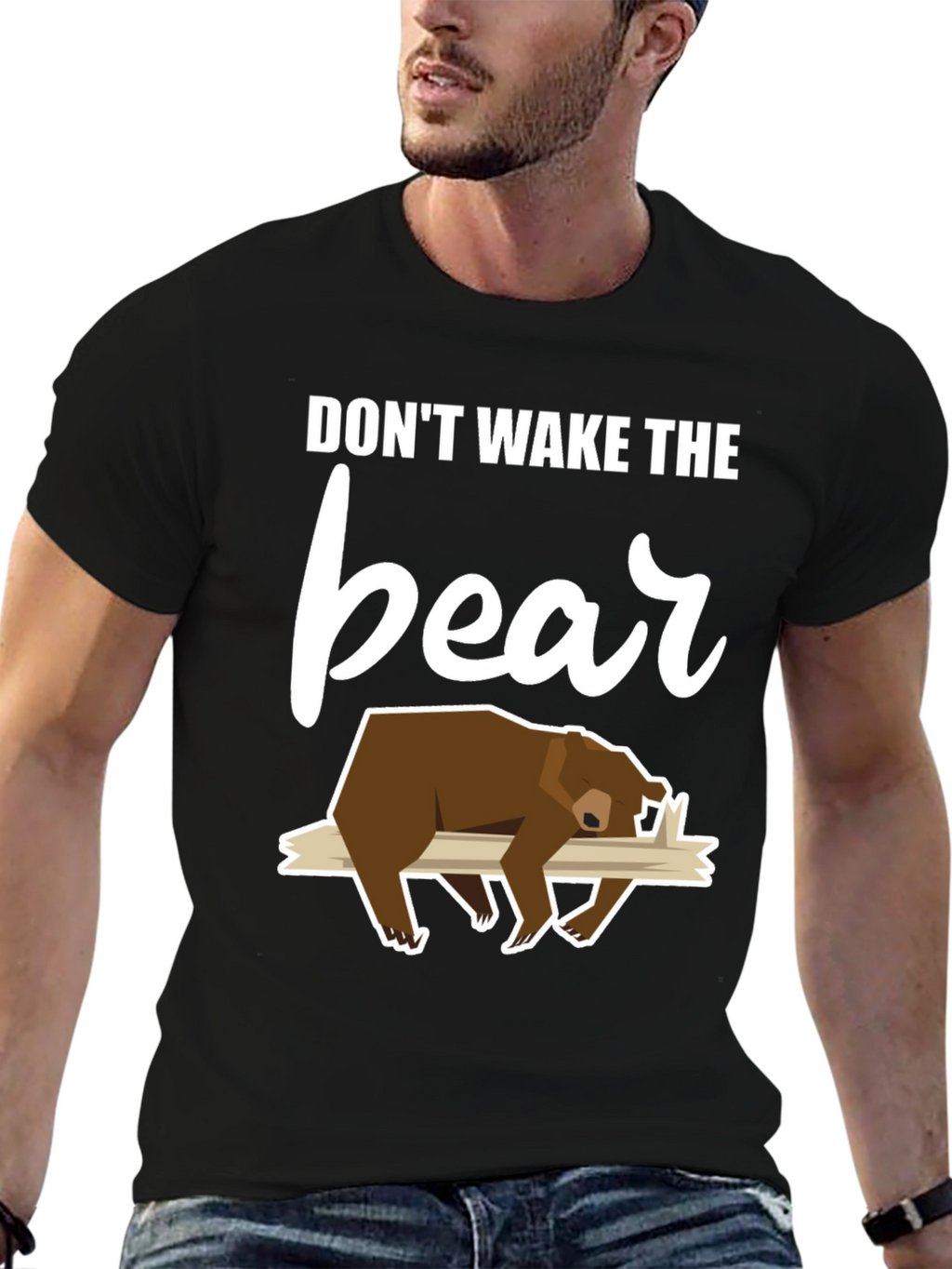 Dont Wake the Bear Graphic Tee - Black T-Shirt