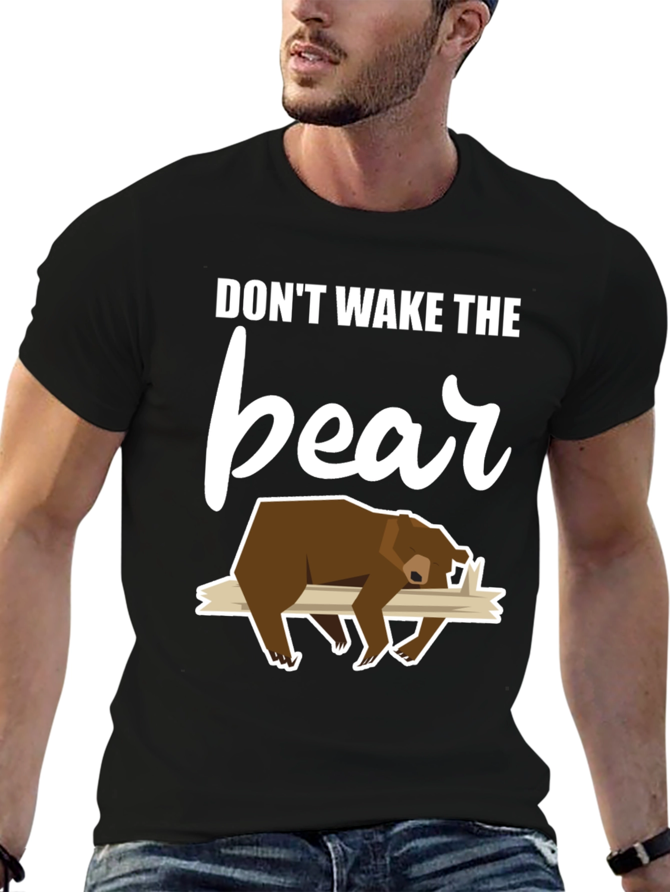 Dont Wake the Bear Graphic Tee - Black T-Shirt