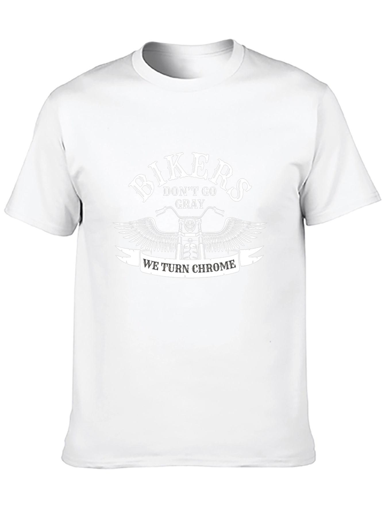Bikers We Turn Chrome Black T-Shirt