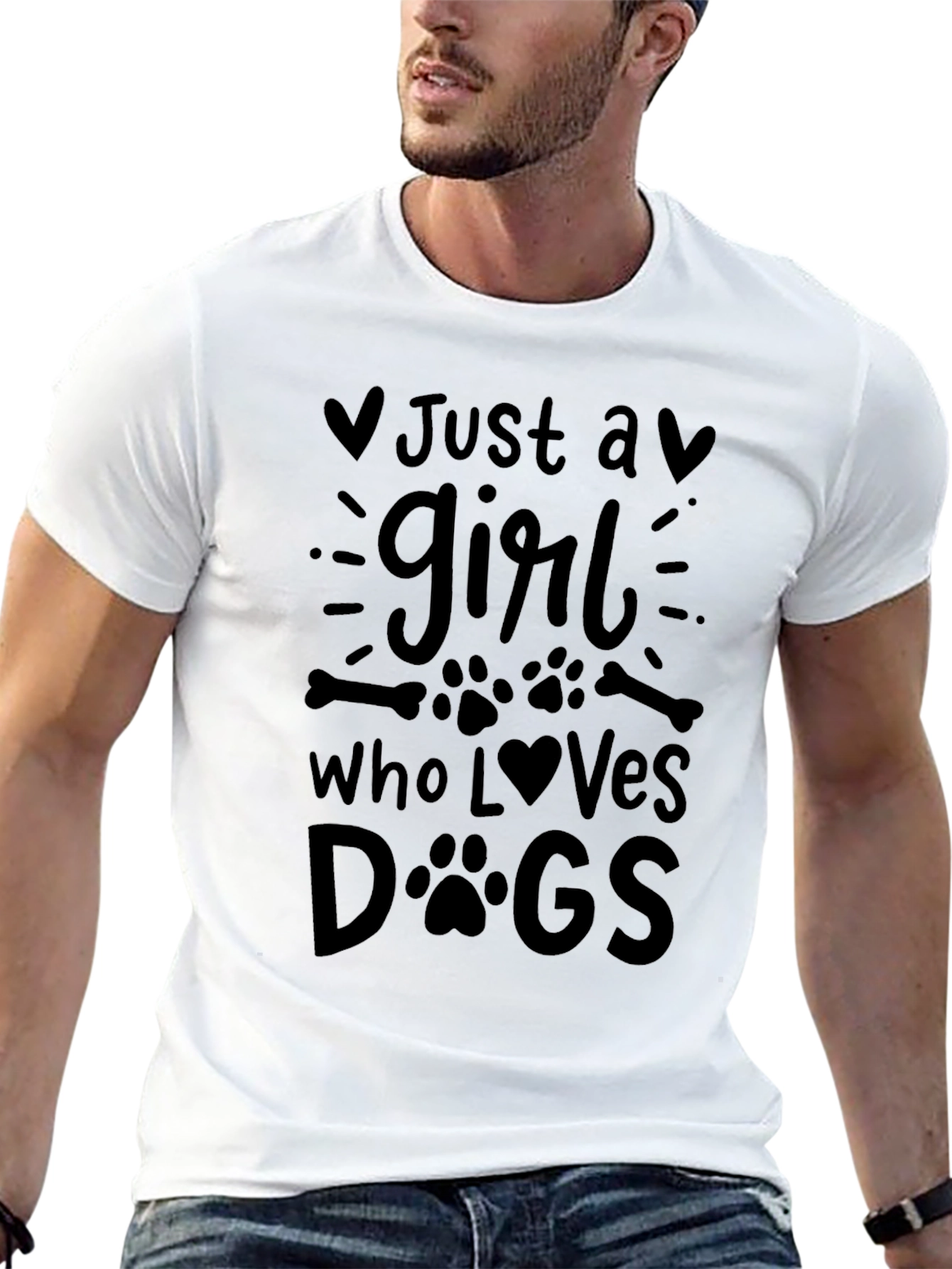 Just A Girl Who Loves Dogs Graphic Tee - Unisex