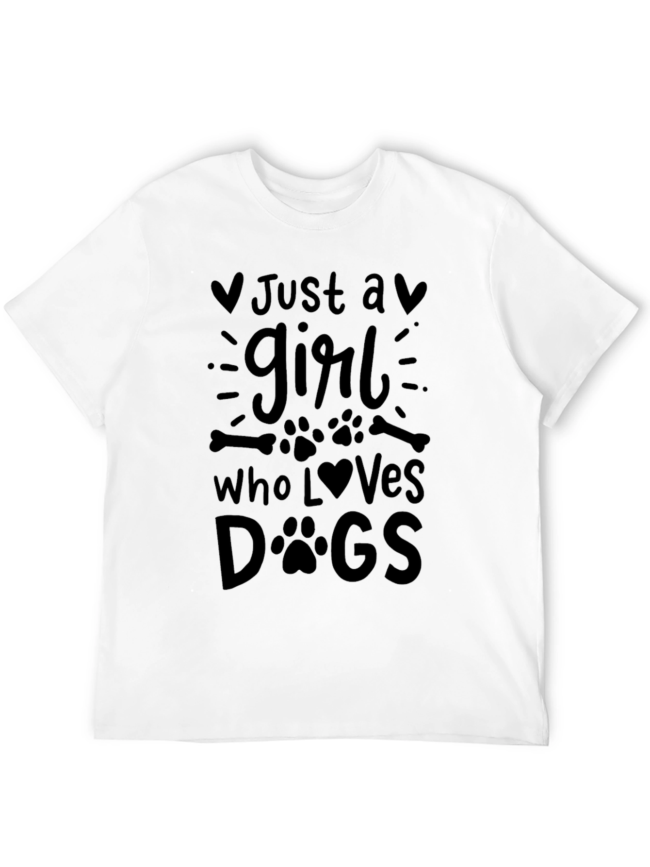 Just A Girl Who Loves Dogs Graphic Tee - Unisex
